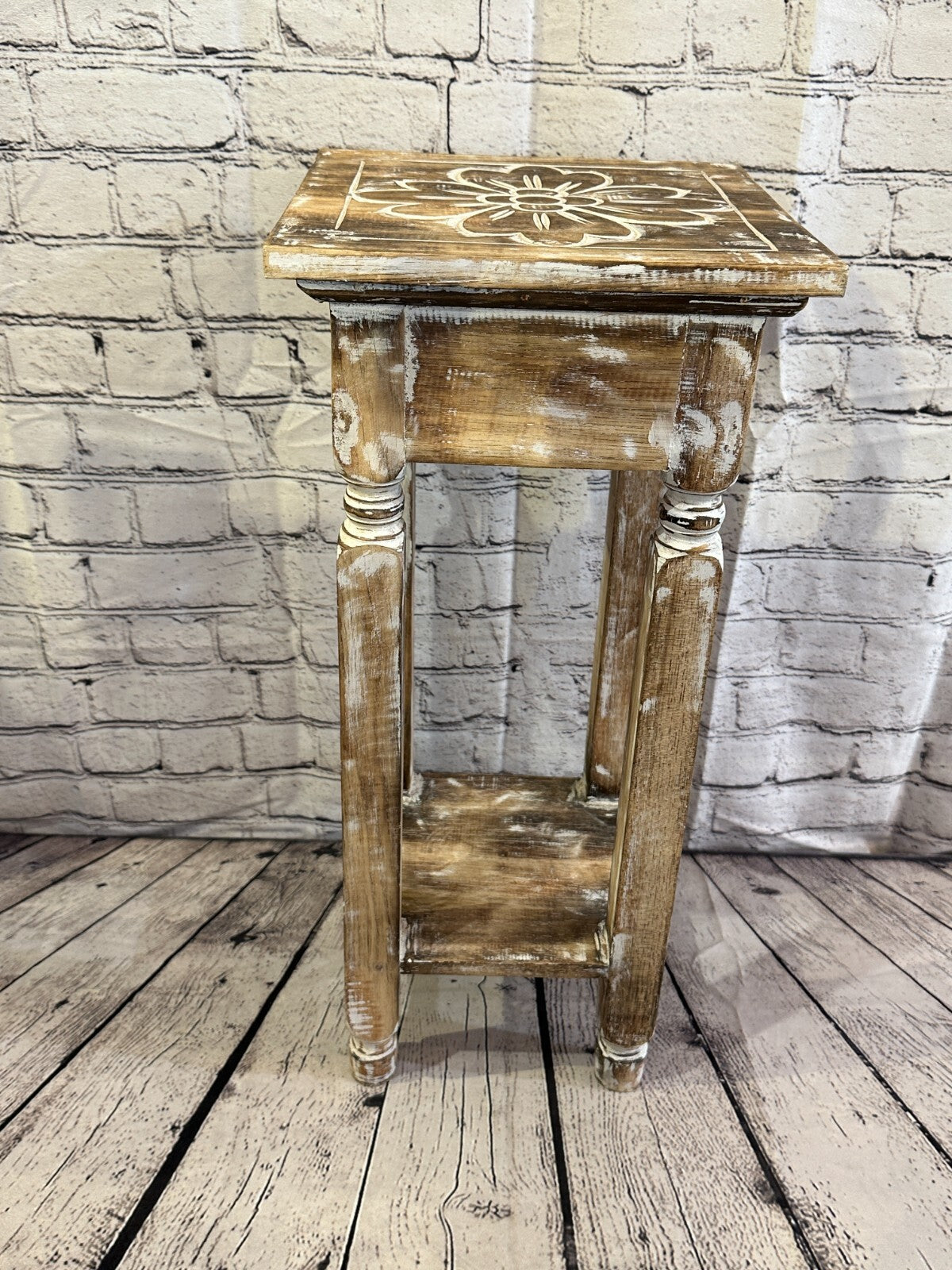 60cm x 25cm Brown 1 Draw Wooden Side Cabinet Living Hallway Storage Furniture