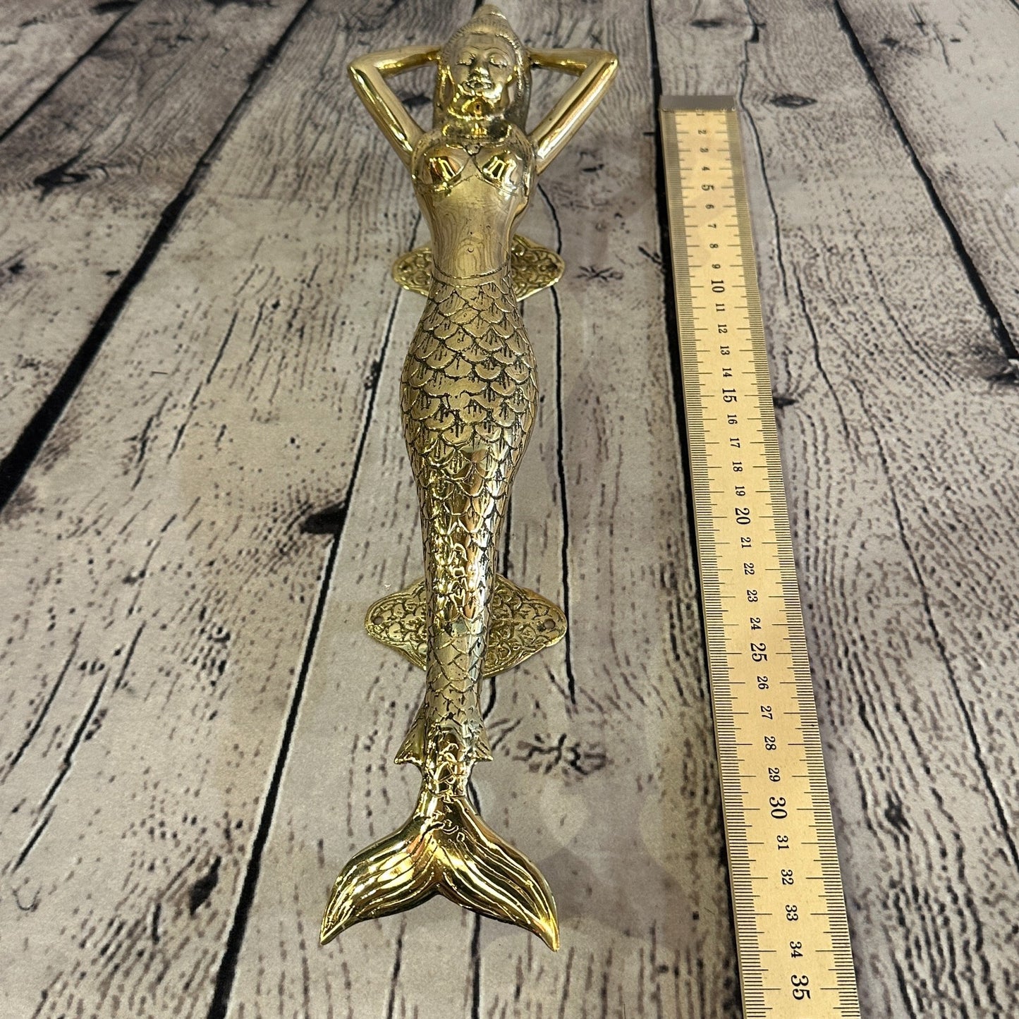 35cm Hindu God Mermaid Bronze Decorative Cabinet Drawer Cupboard Wardrobe Handle