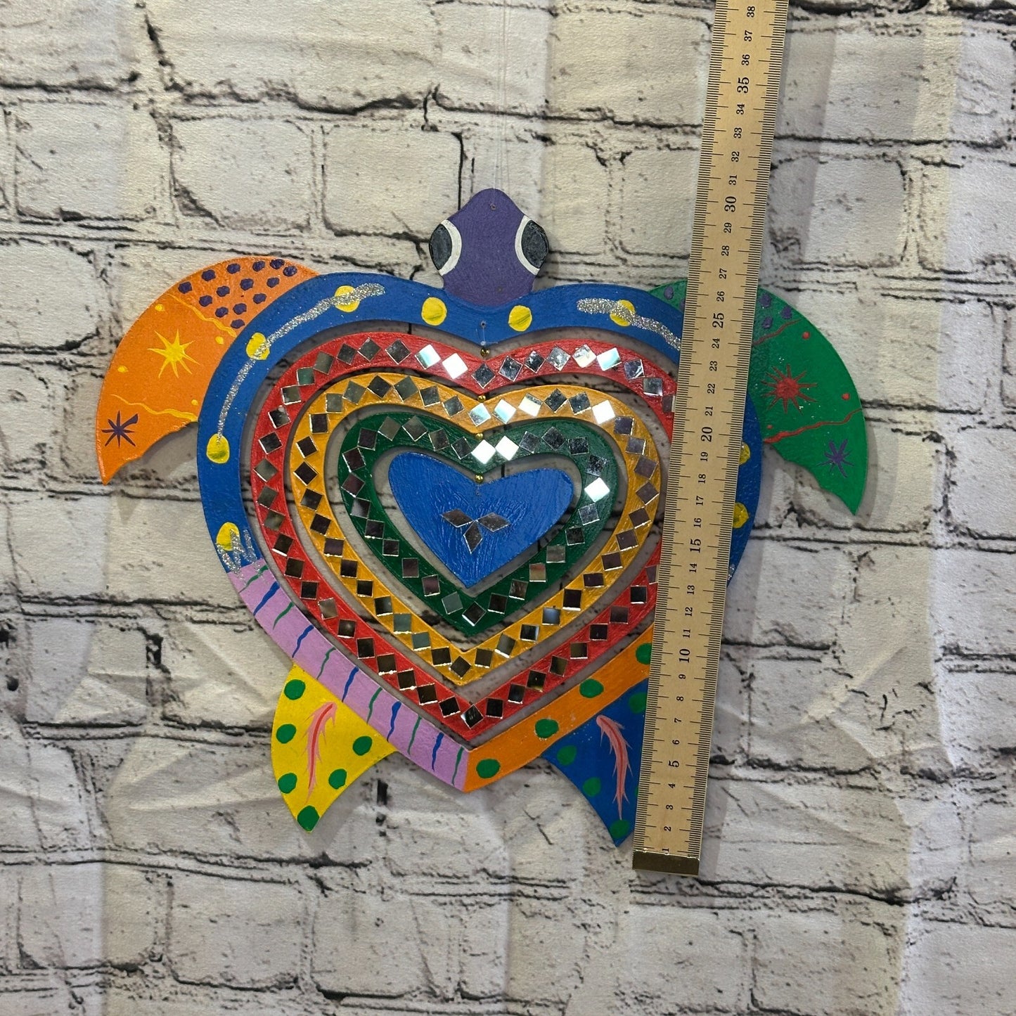 30cm Colourful Turtle Hanging With Mirrors Window Suncatcher Beads Indoor Mobile