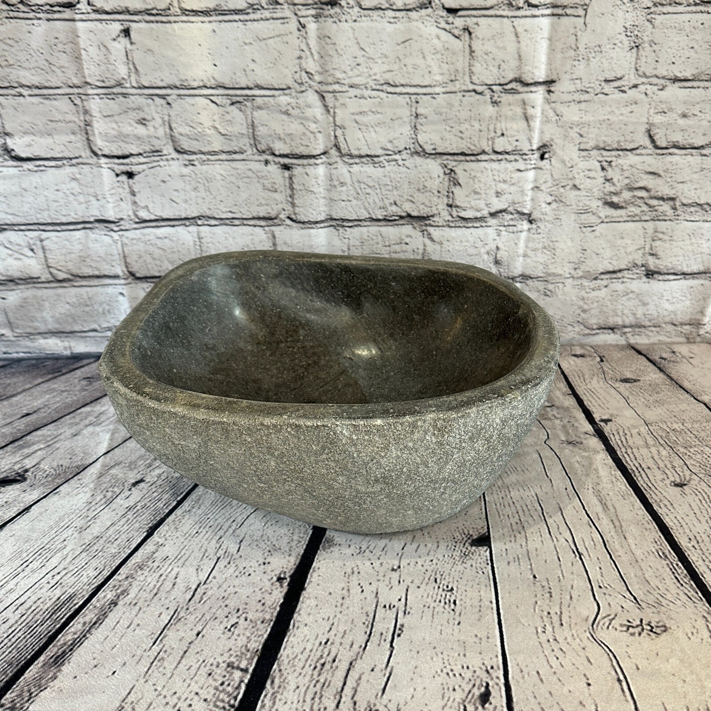 30cm x 27cm River Stone Sink Basin Bowl Natural for Bathroom Washroom Oval No 13