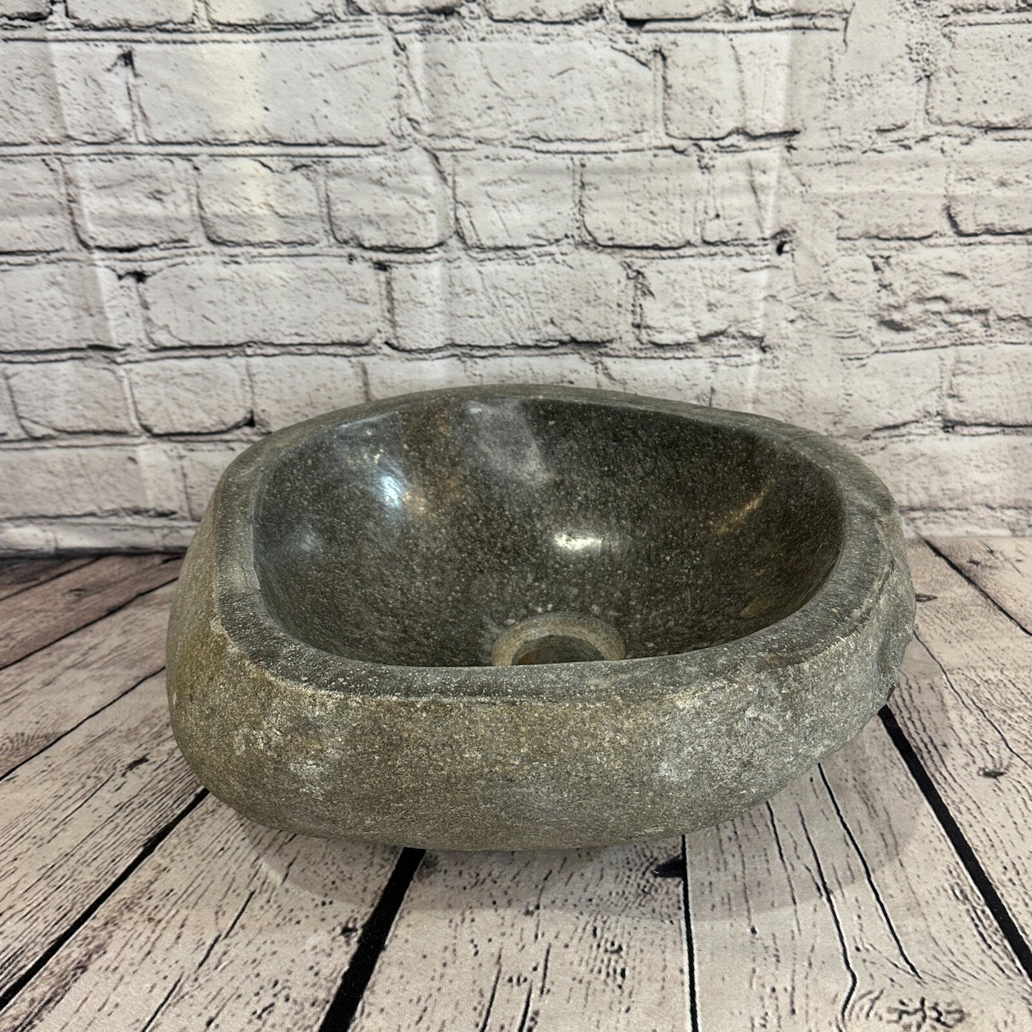 32cm x 29cm River Stone Sink Basin Bowl Natural for Bathroom Washroom Oval No 33