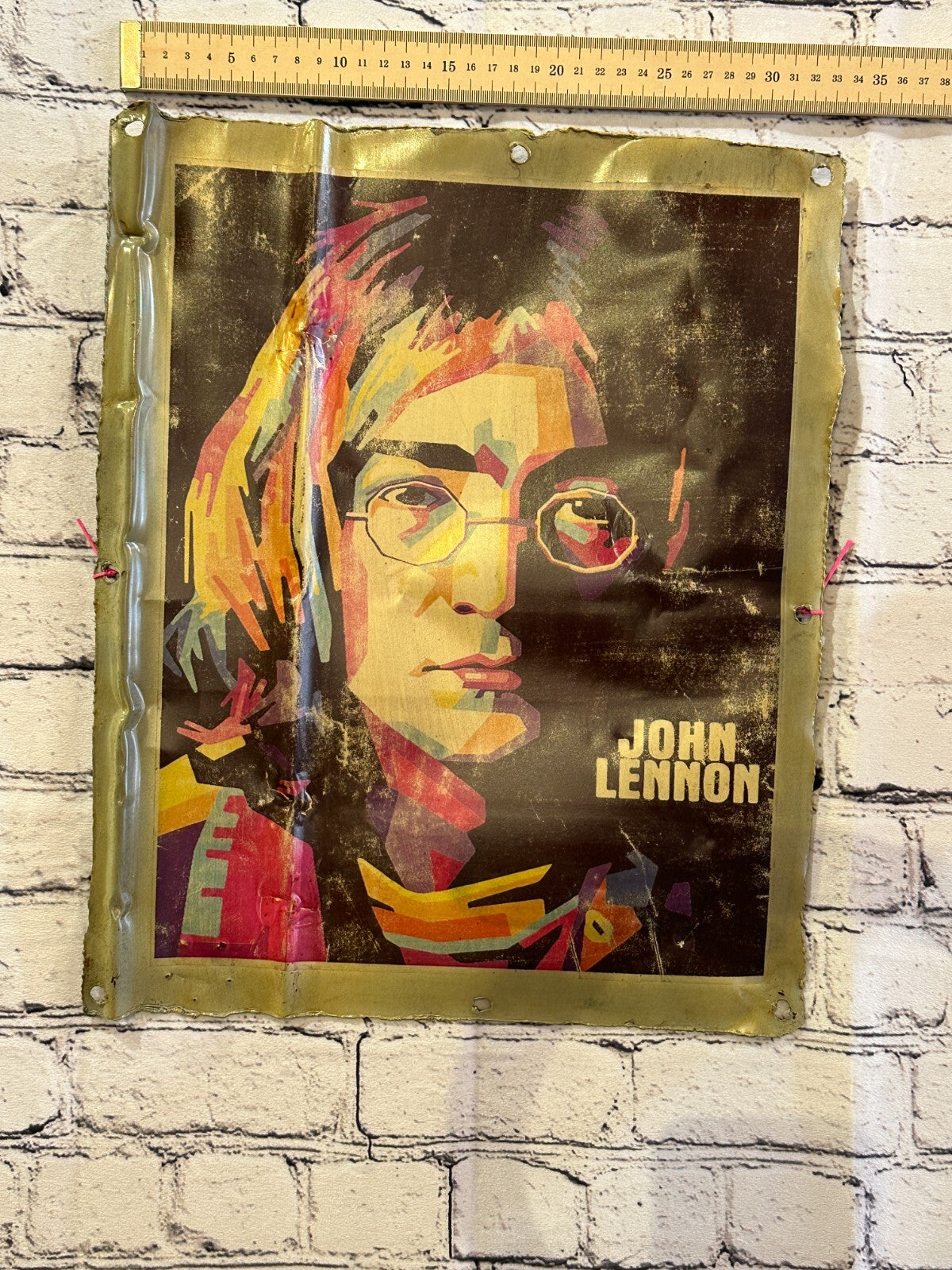 John Lennon Art Poster Advert Wall Plaque 42cm x 36cm Vintage Retro Tin Sign