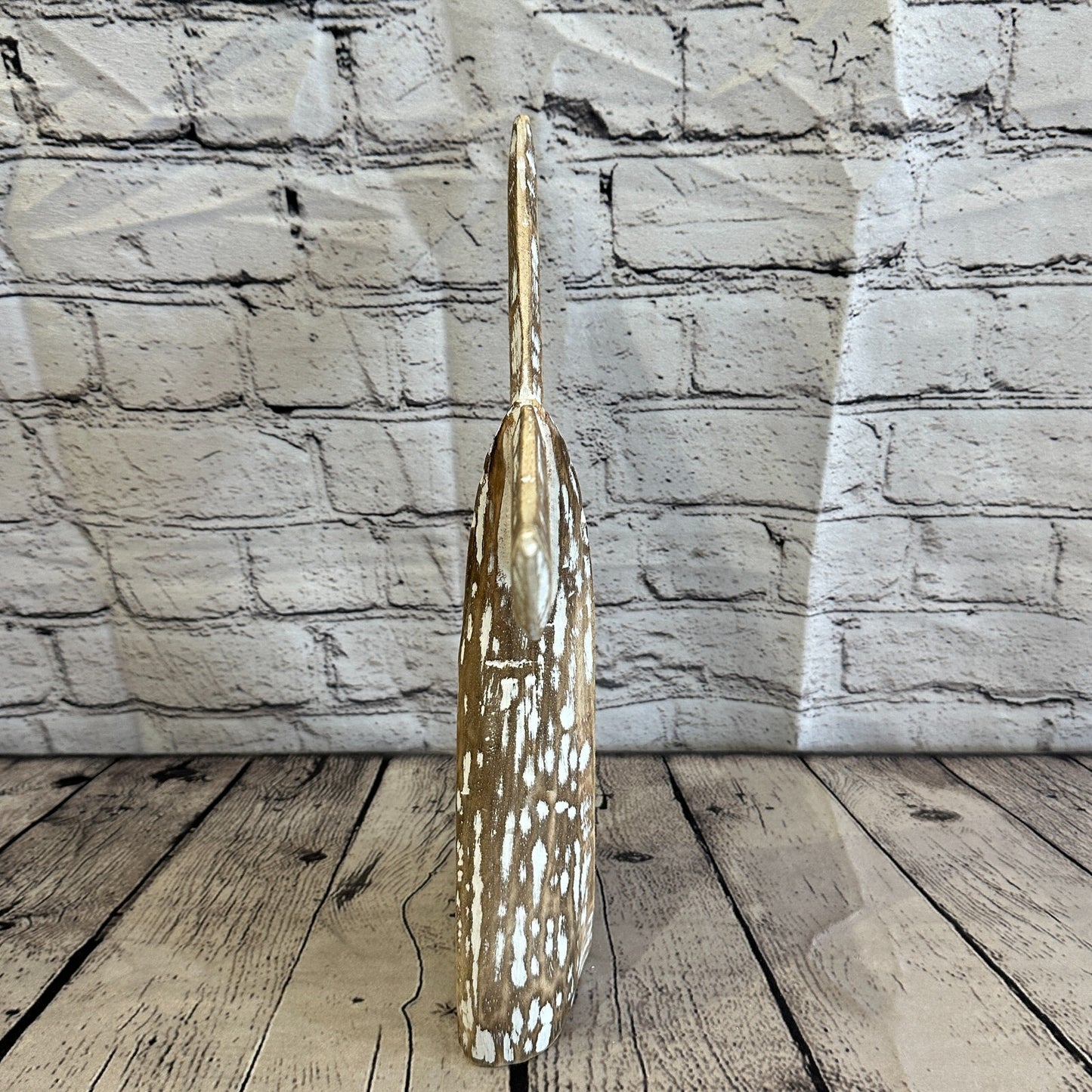 35cm x 30cm Whale Tail Brown Fish Wood Coastal Ocean Bathroom Decoration