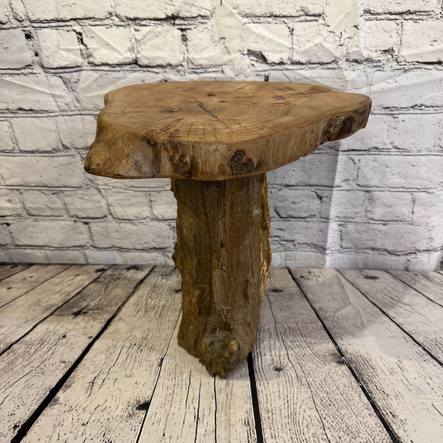 30cm x 28cm Teak Root Wood Mushroom Coffee Table Side Table Home Furniture No 1