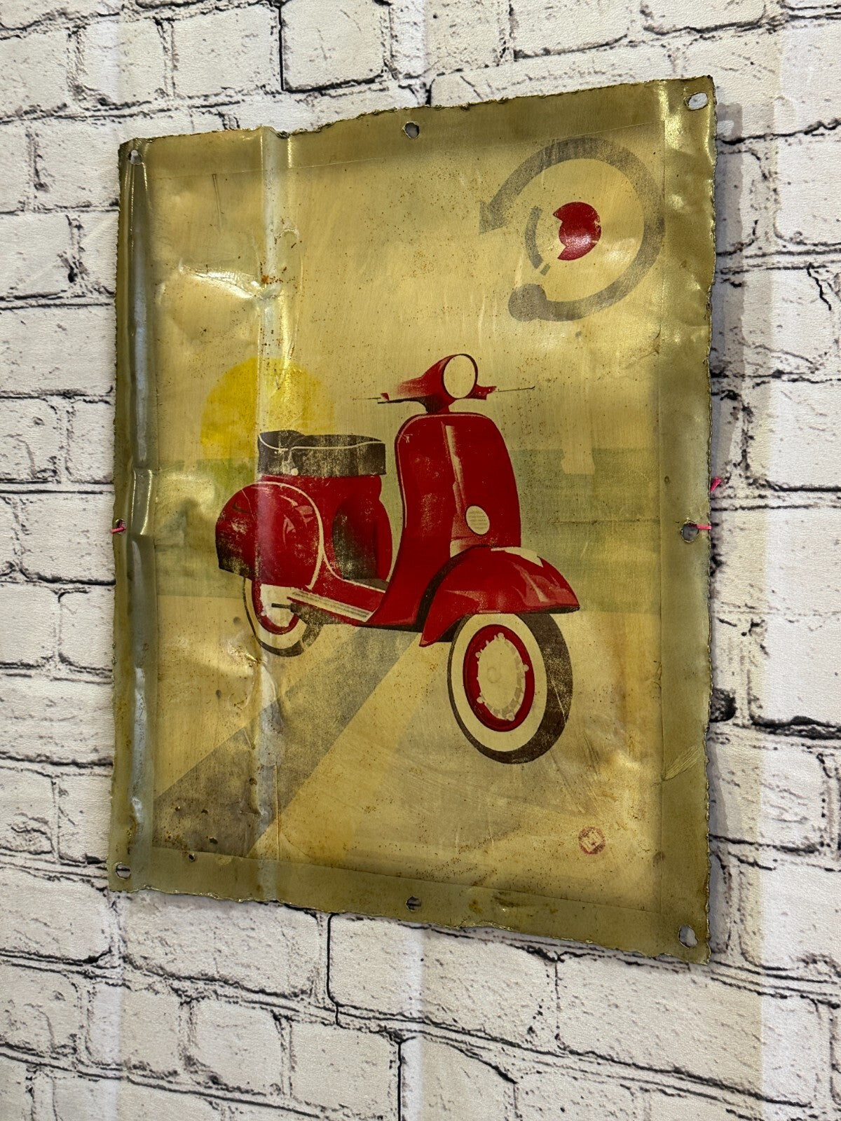Scooter Moped Poster Advert Wall Plaque 42cm x 36cm Vintage Retro Tin Sign