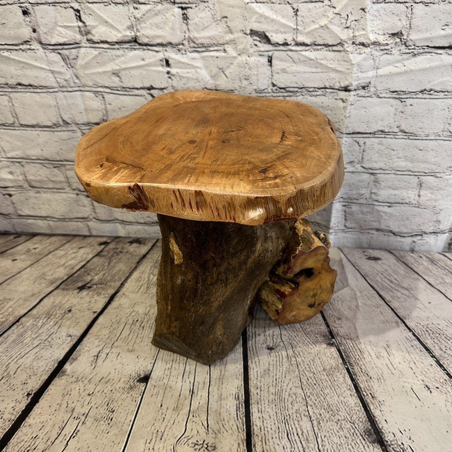 28cm x 27cm Teak Root Wood Mushroom Coffee Table Side Table Home Furniture No 11