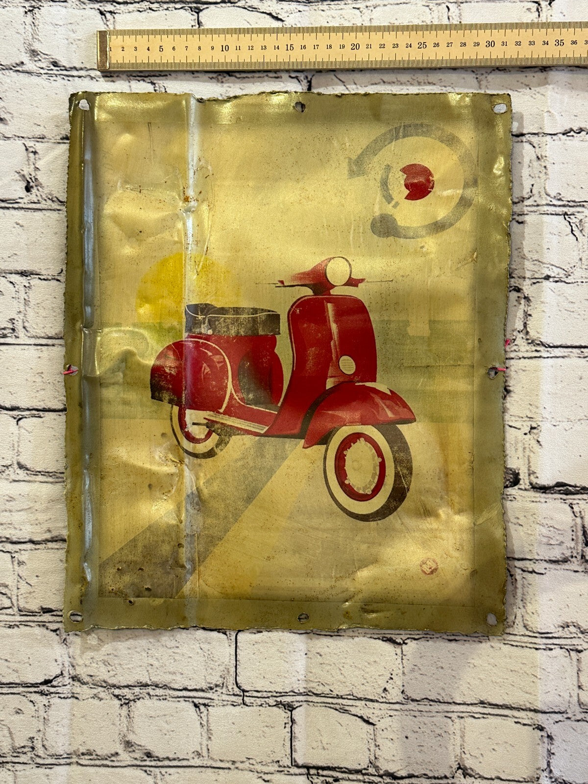 Scooter Moped Poster Advert Wall Plaque 42cm x 36cm Vintage Retro Tin Sign