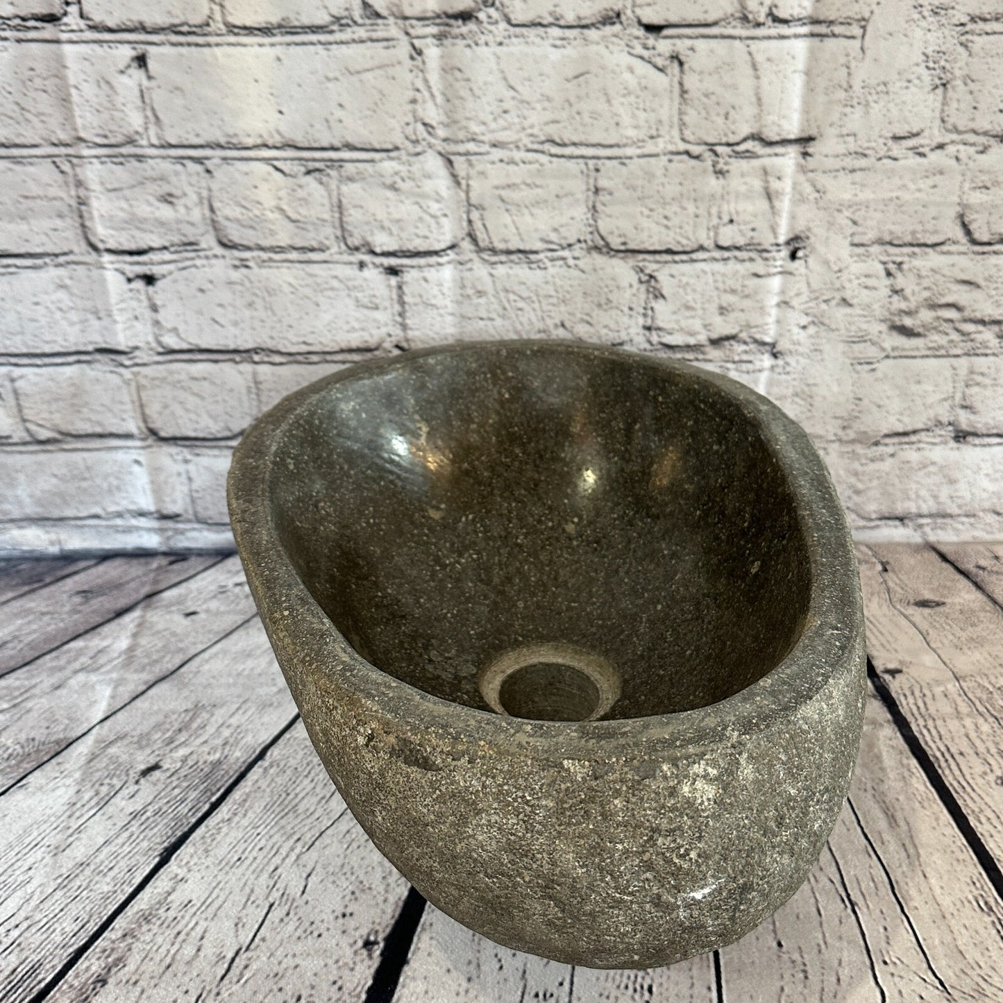 34cm x 26cm River Stone Sink Basin Bowl Natural for Bathroom Washroom Oval No 8