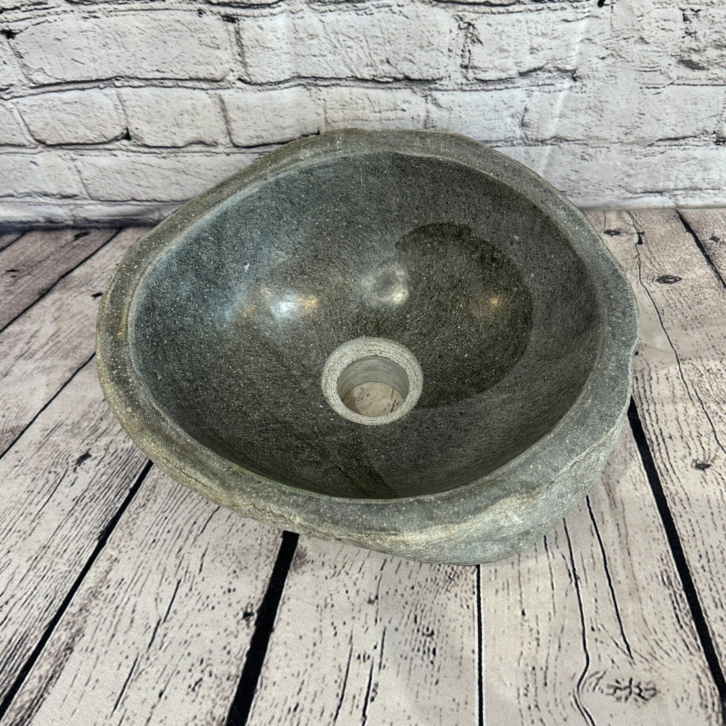 29cm x 27cm River Stone Sink Basin Bowl Natural for Bathroom Washroom Oval No 17