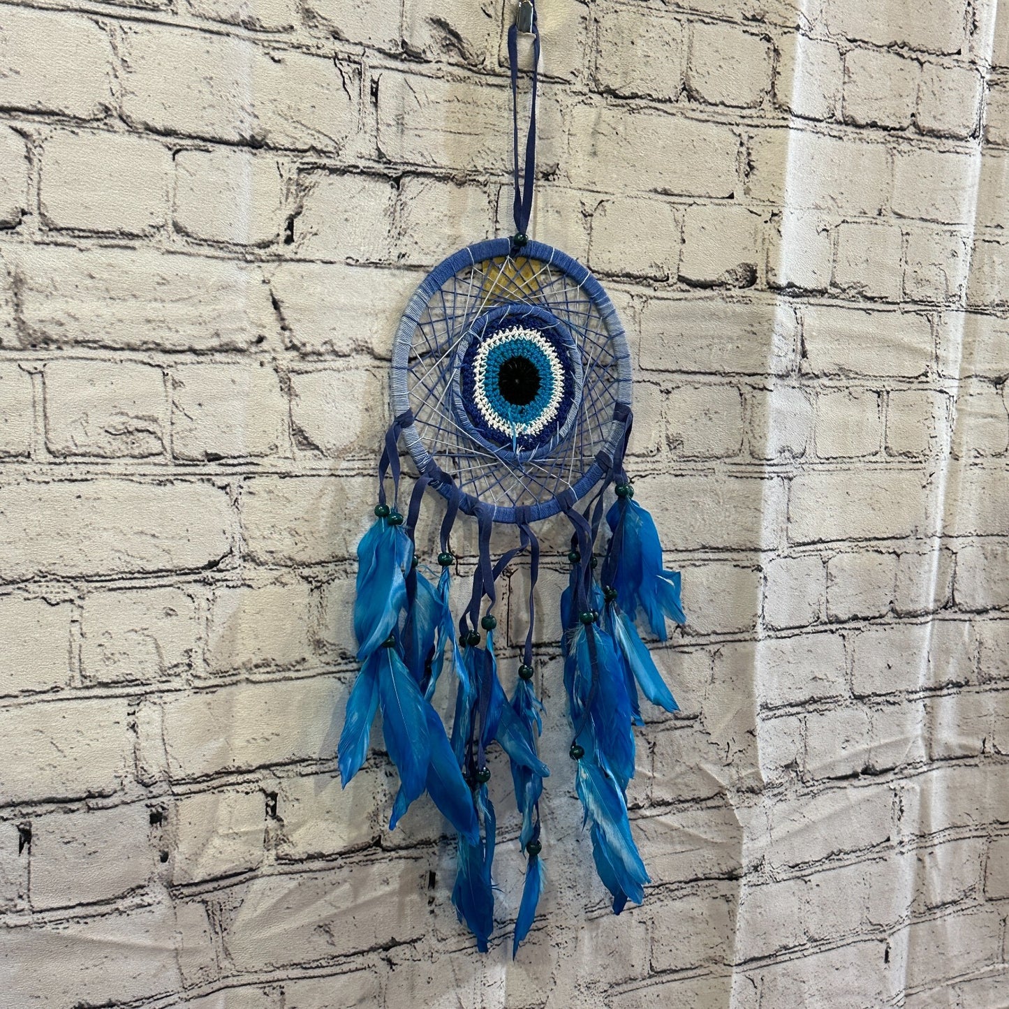 Turkish Evil Eye 15cm x 15cm Dream Catcher Dreamcatcher Wall Ornament Handmade