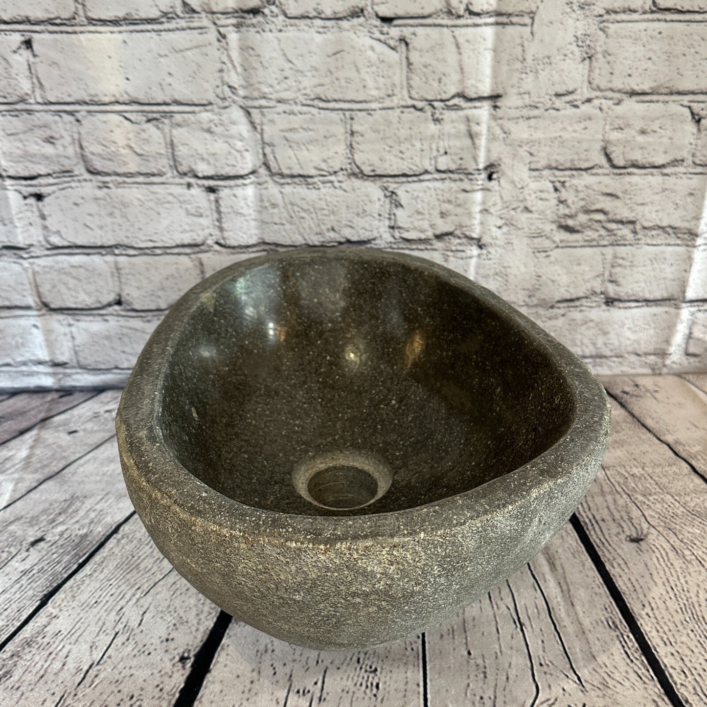 34cm x 26cm River Stone Sink Basin Bowl Natural for Bathroom Washroom Oval No 8