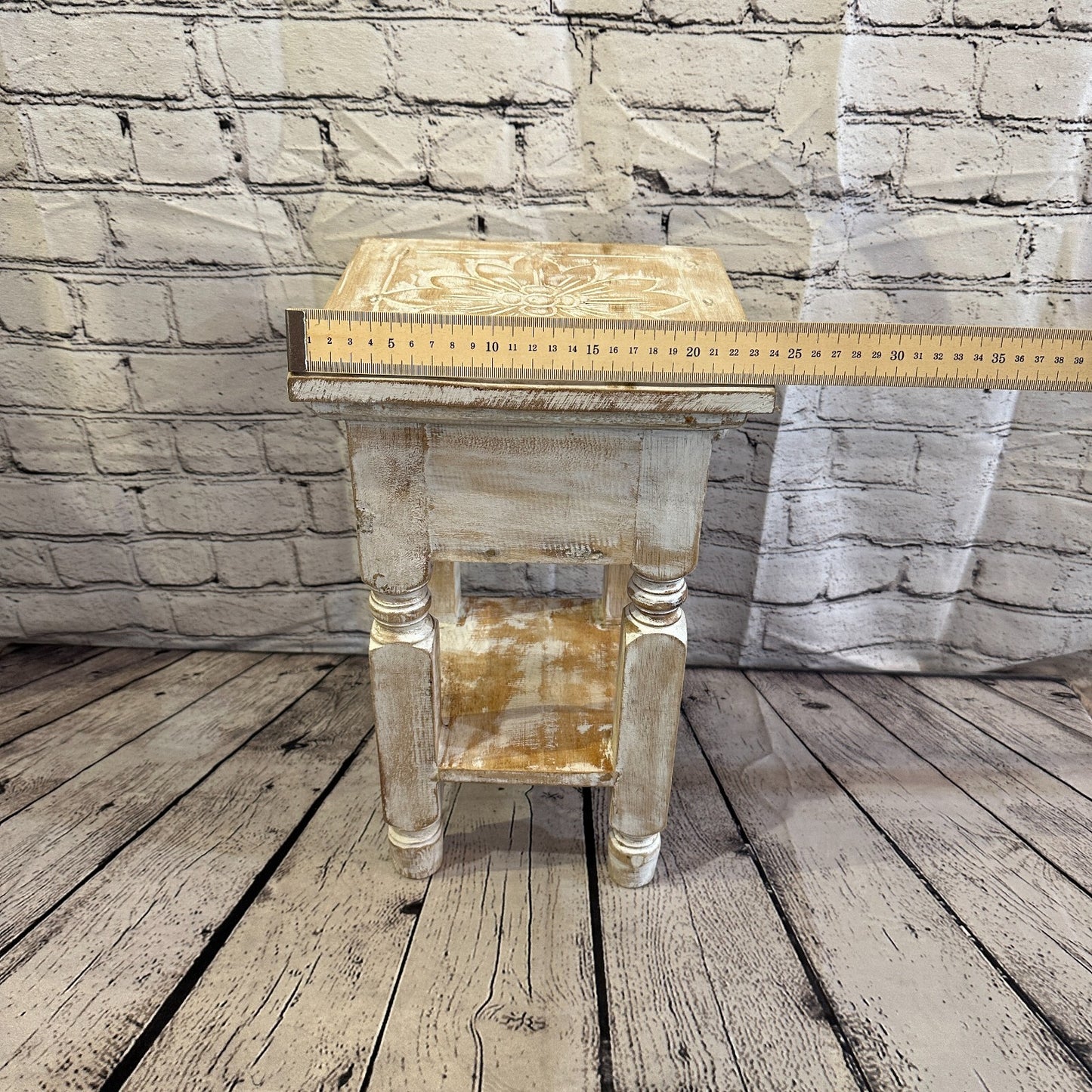 40cm x 25cm Cream 1 Draw Wooden Side Cabinet Living Hallway Storage Furniture