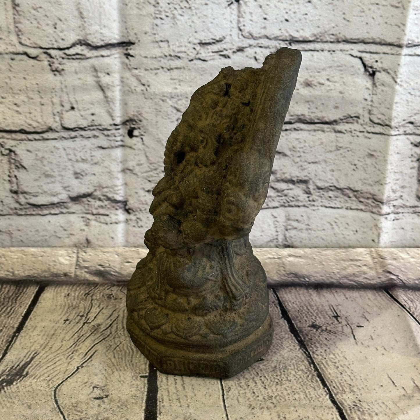 Small Ganahsa Stone Garden 18cm x 10cm Ornament Outdoor Indoor Statue Hindu