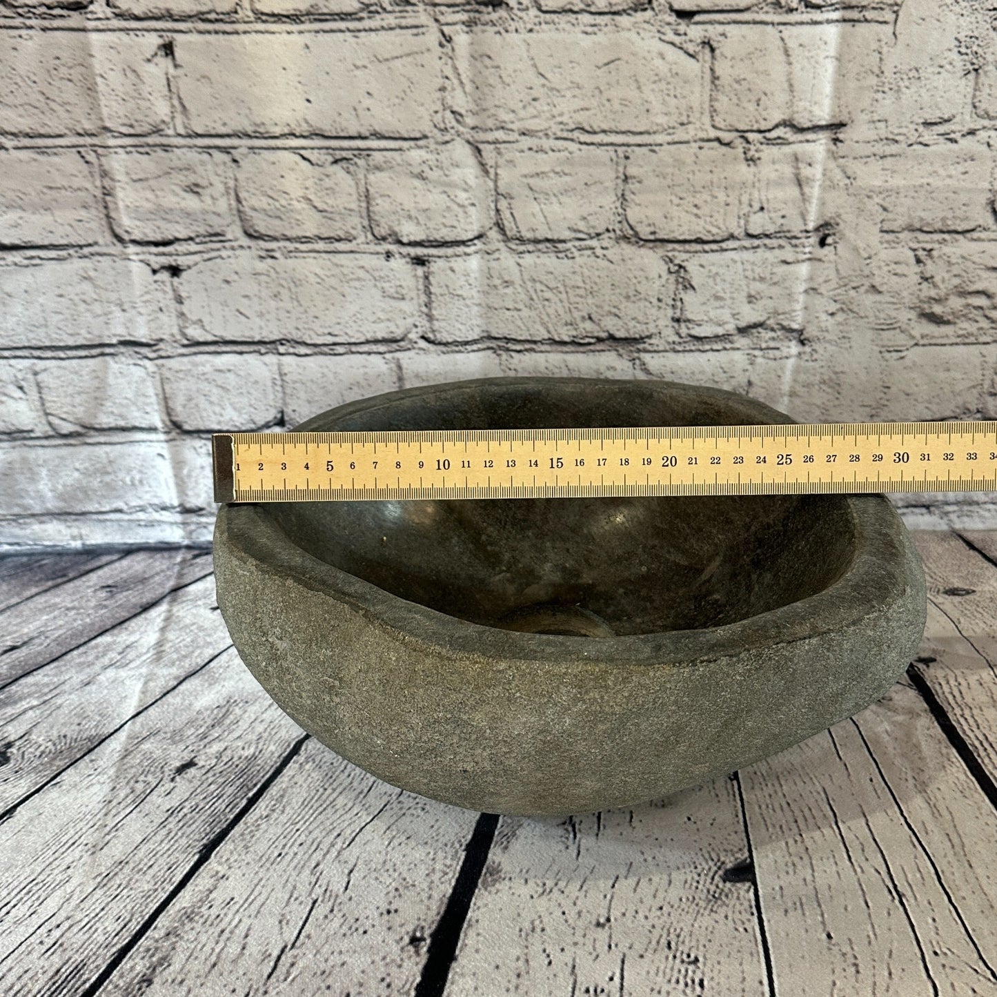 30cm x 25cm River Stone Sink Basin Bowl Natural for Bathroom Washroom Oval No 11