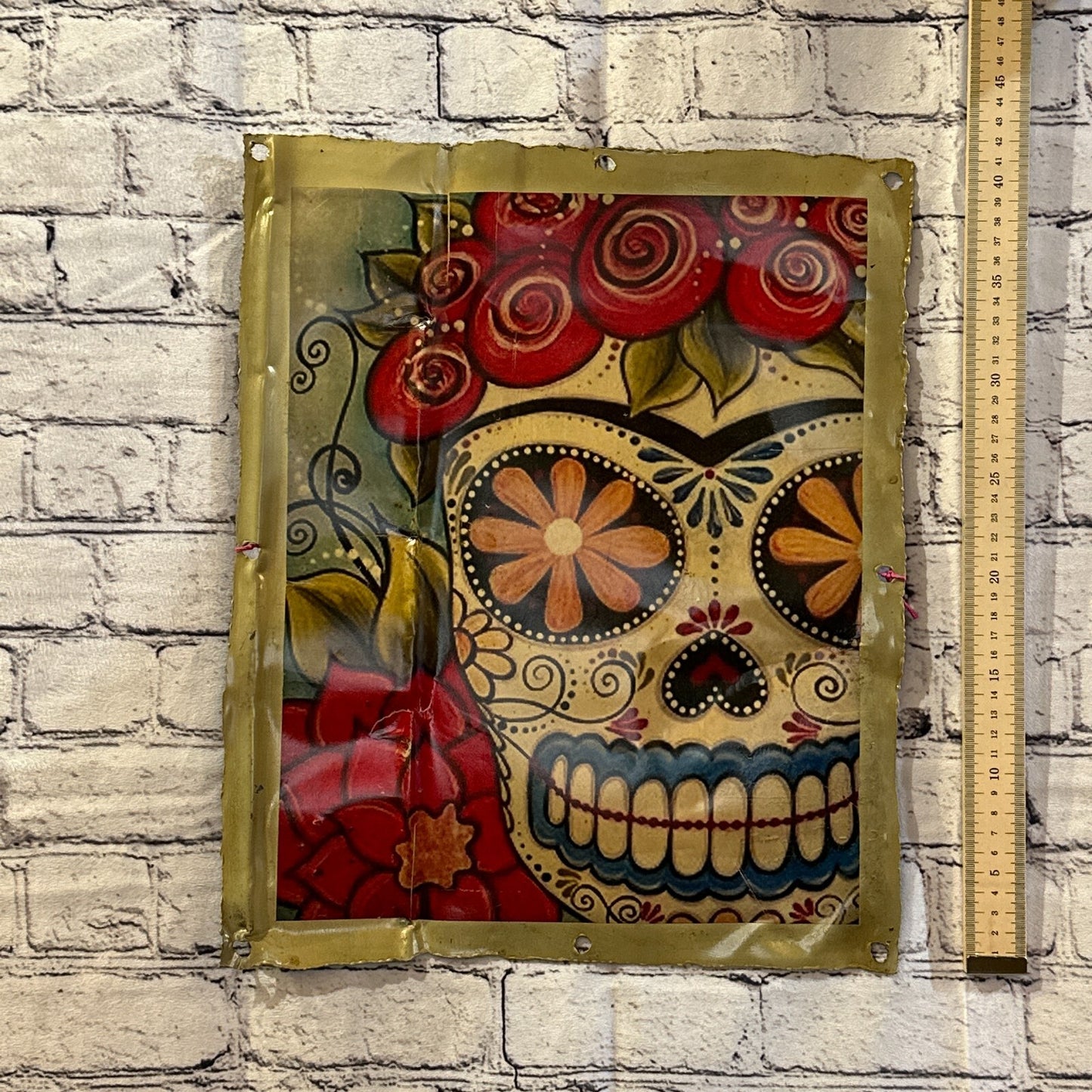Day Of The Dead Bright Art Advert Wall Plaque 42cm x 36cm Vintage Retro Tin Sign