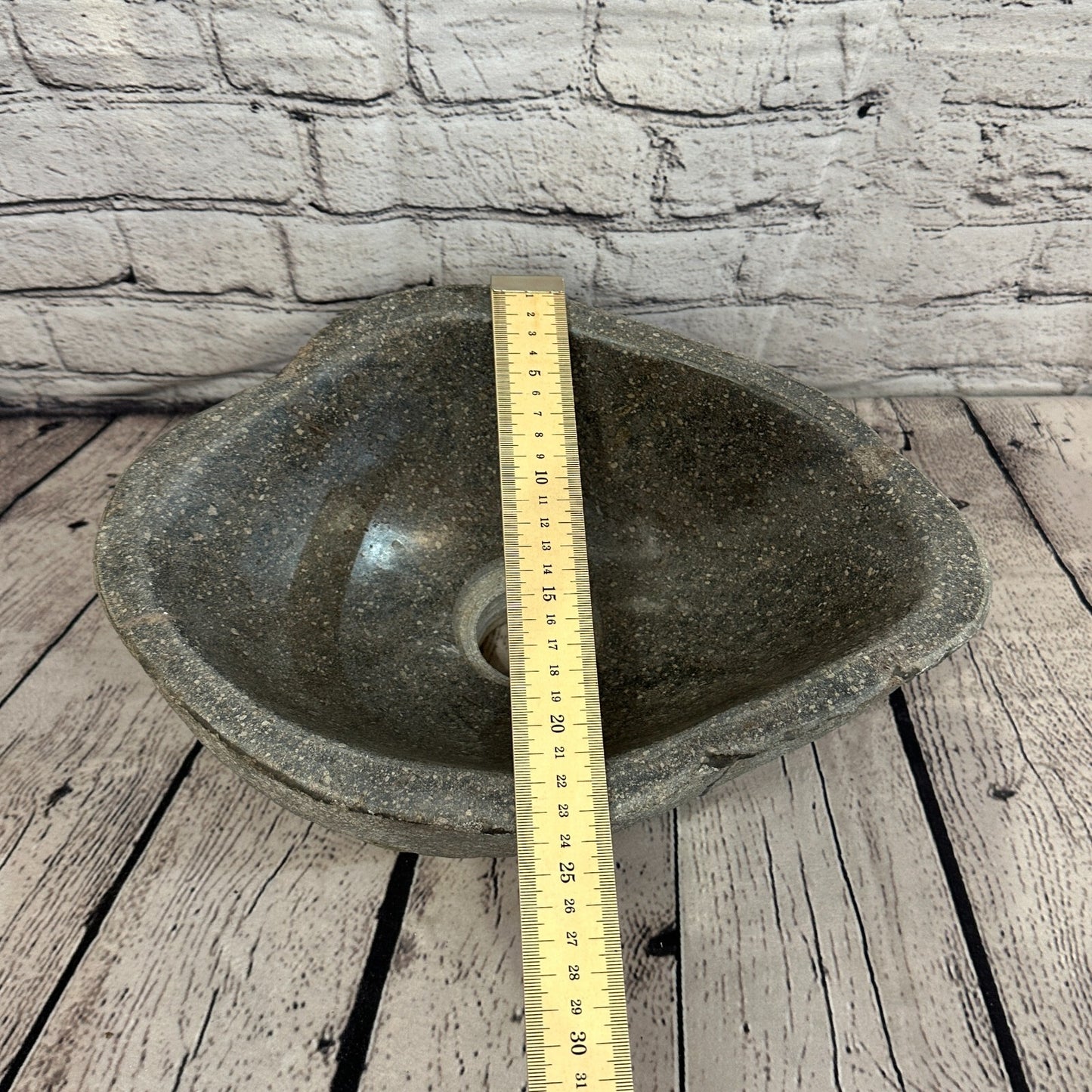 32cm x 23cm River Stone Sink Basin Bowl Natural for Bathroom Washroom Oval No 30