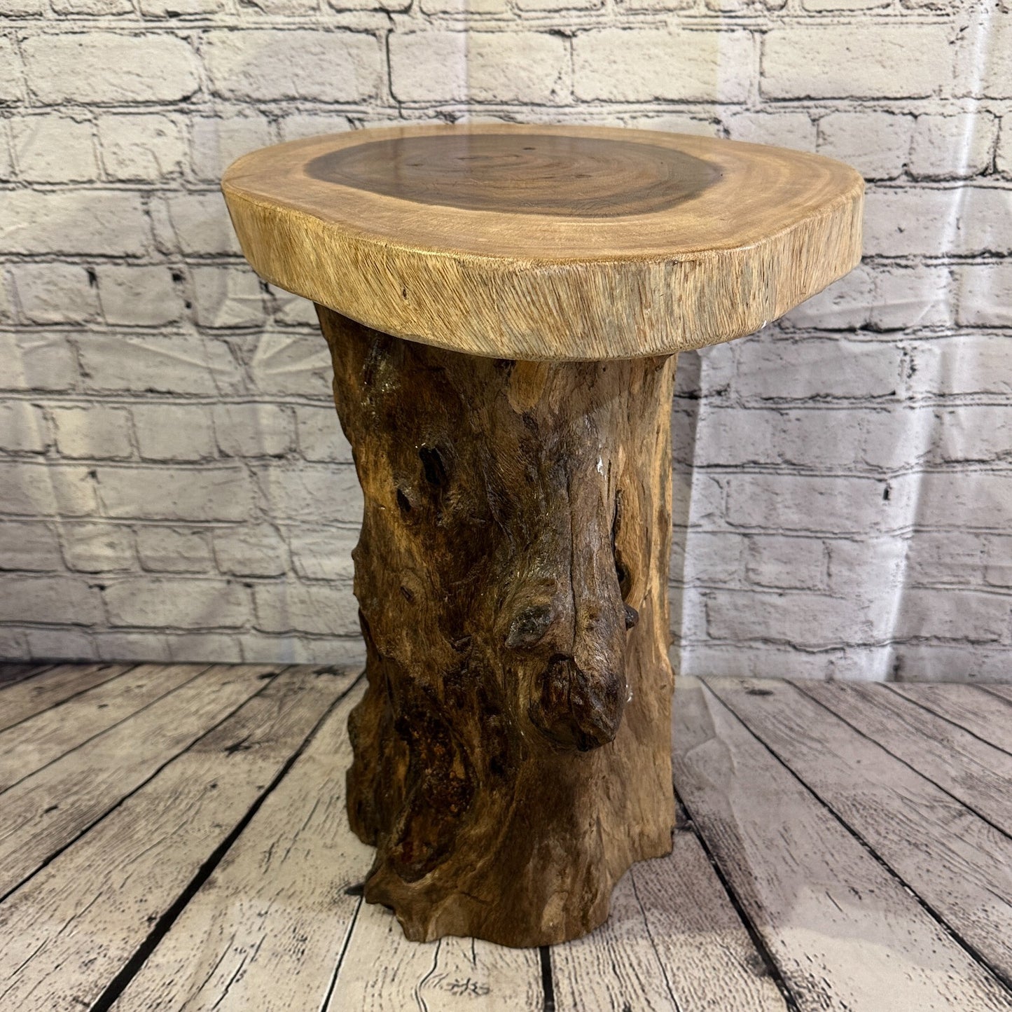 48cm x 40cm Teak Root Wood Mushroom Coffee Table Side Table Home Furniture No 1
