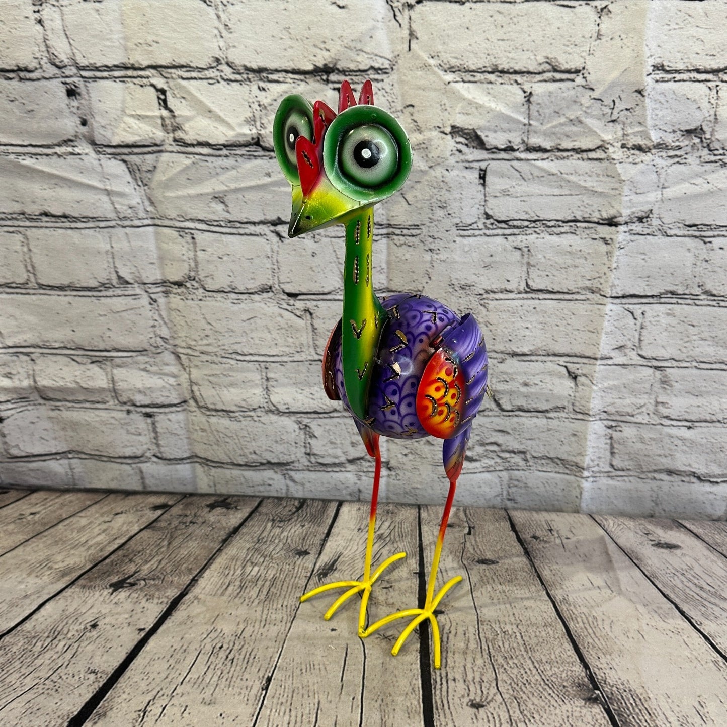 40cm x 20cm Purple Colour Emu Ostrich Cartoon Ornament Painted Statue Holder