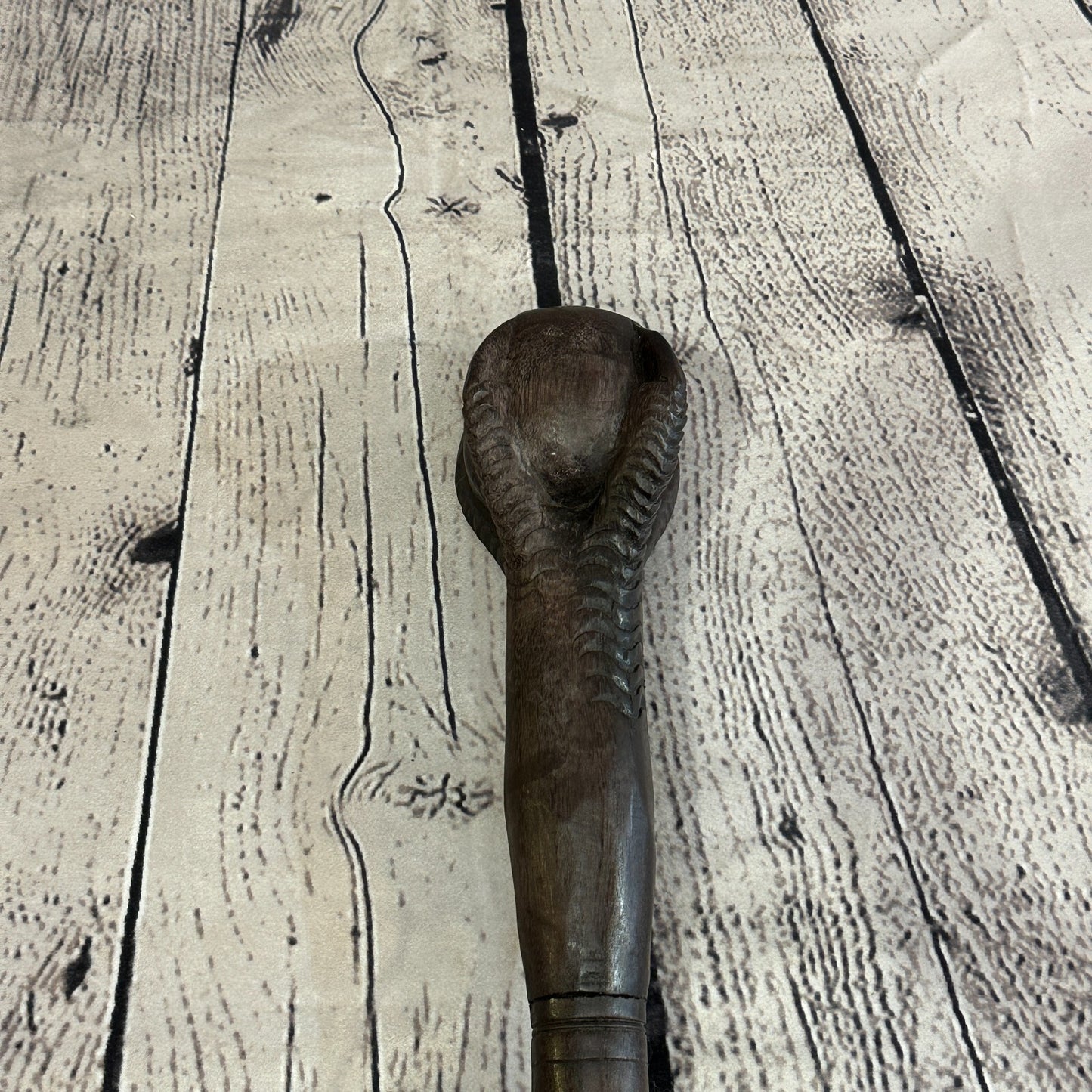 Ball & Eagle Claw 90cm Tribal African Walking Stick Cane Hand Carved Dark Wood