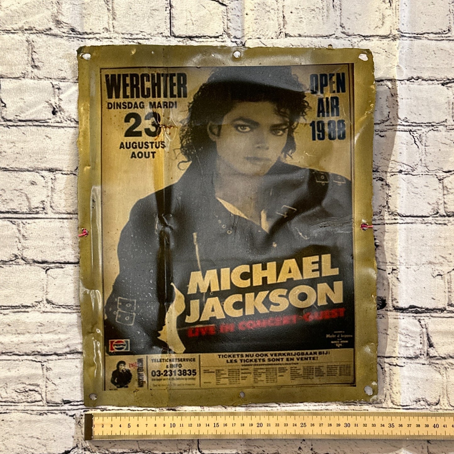 Michael Jackson Pepsi 1988 Advert Wall Plaque 42cm x 36cm Vintage Retro Tin Sign