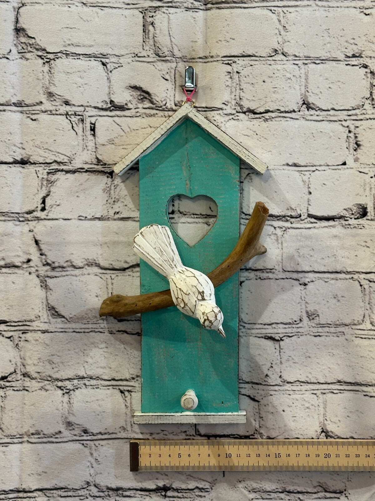 30cm Green House Wall Art Bird on Tree Branch Bird Wall Silhouette Home Decor