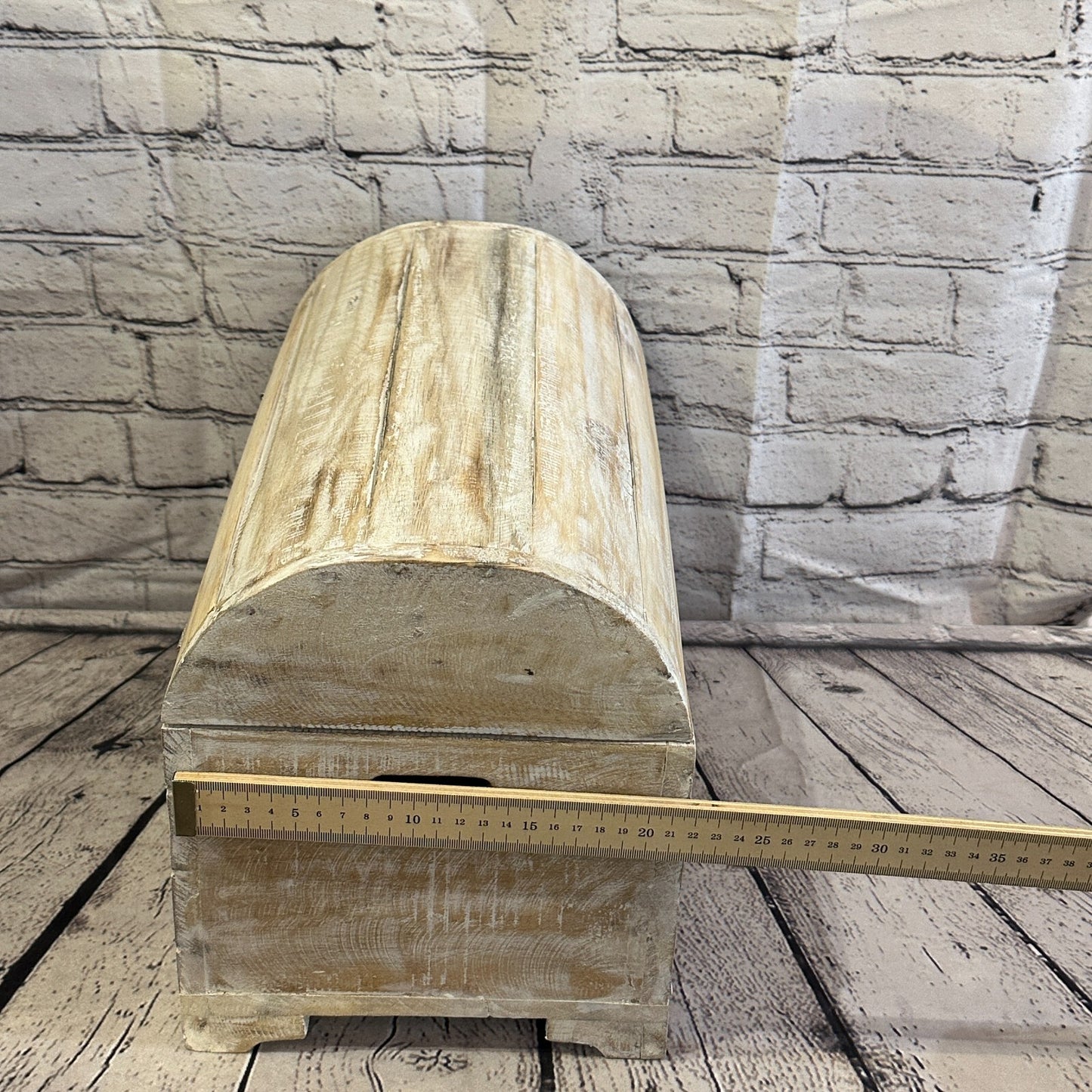 40cm x 28cm x 22cm White Home Wood Box Wooden Chest Storage Craft Handles Lid
