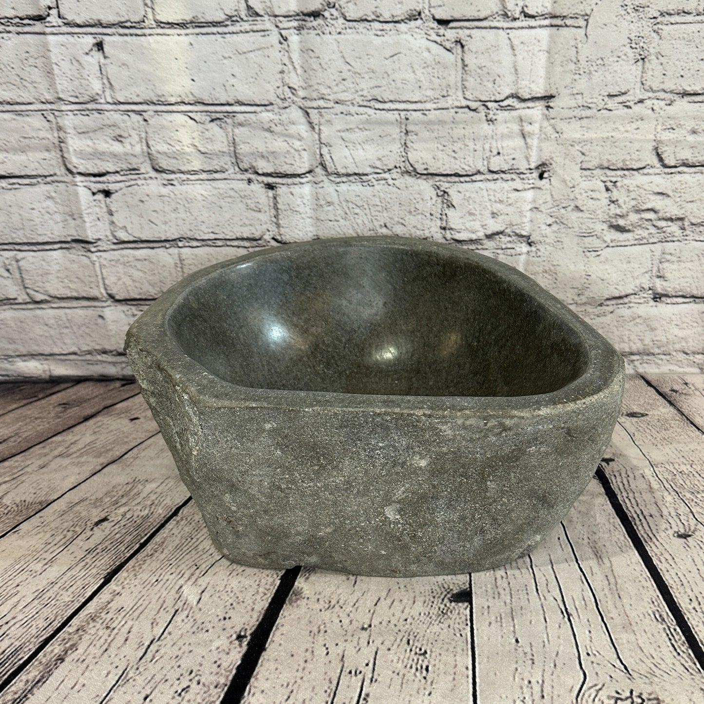 32cm x 27cm River Stone Sink Basin Bowl Natural for Bathroom Washroom Oval No 34