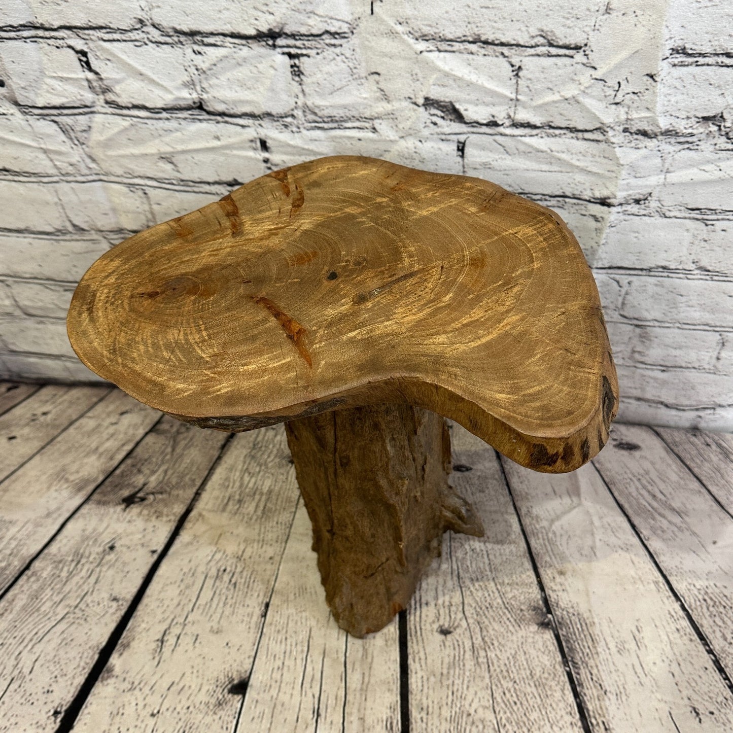 31cm x 30cm Teak Root Wood Mushroom Coffee Table Side Table Home Furniture No 15
