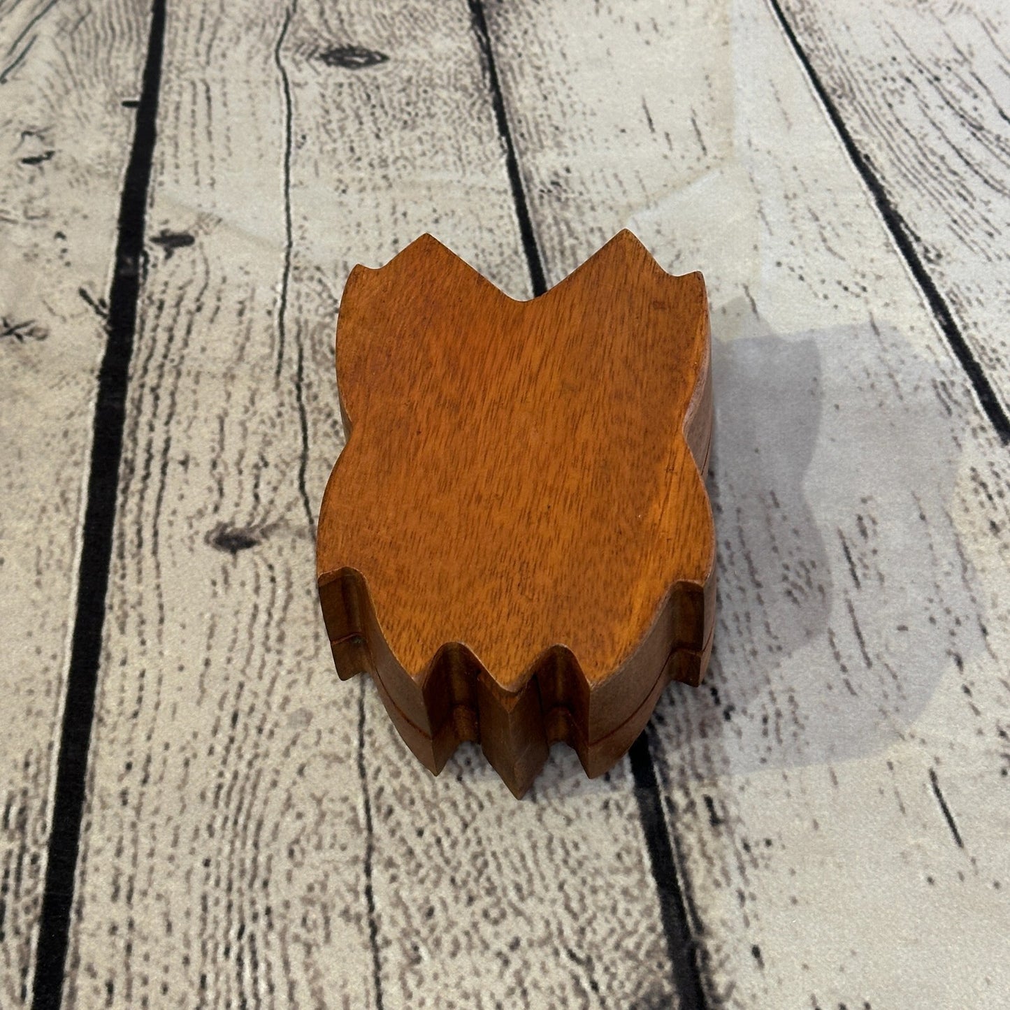 Carved Green Man Head 4 Bit Wooden Puzzle Box Secret Box Magic Trinket Handmade