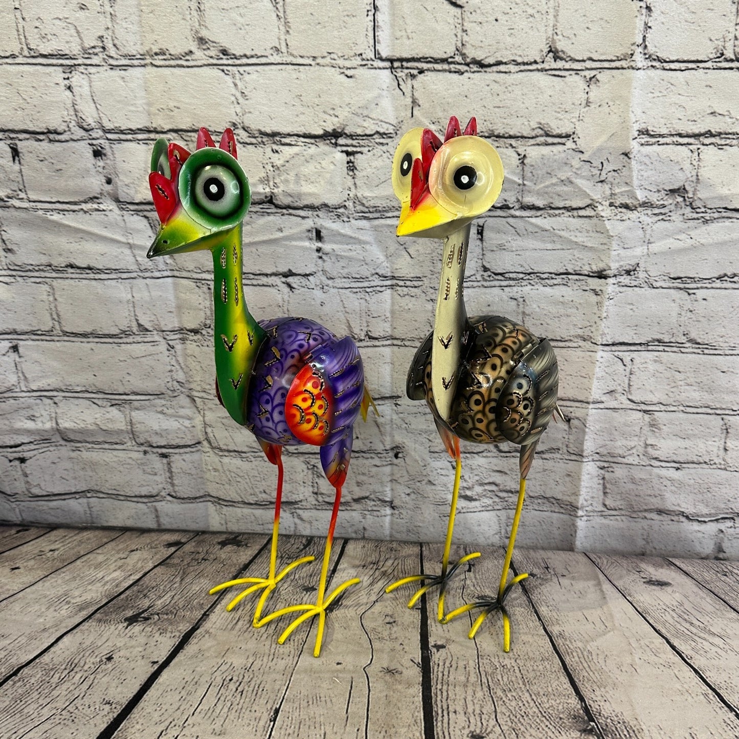40cm x 20cm Purple Colour Emu Ostrich Cartoon Ornament Painted Statue Holder