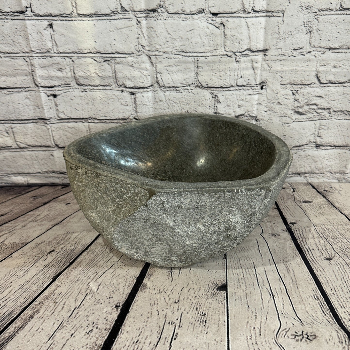 31cm x 26cm River Stone Sink Basin Bowl Natural for Bathroom Washroom Oval No 36