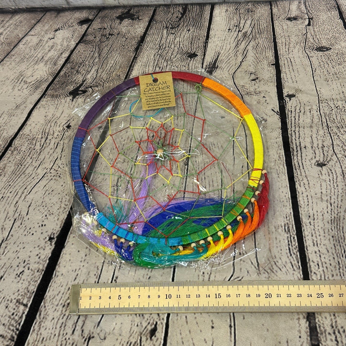 Rainbow Tassel 20cm x 20cm Dream Catcher Dreamcatcher Wall Hanging Ornament