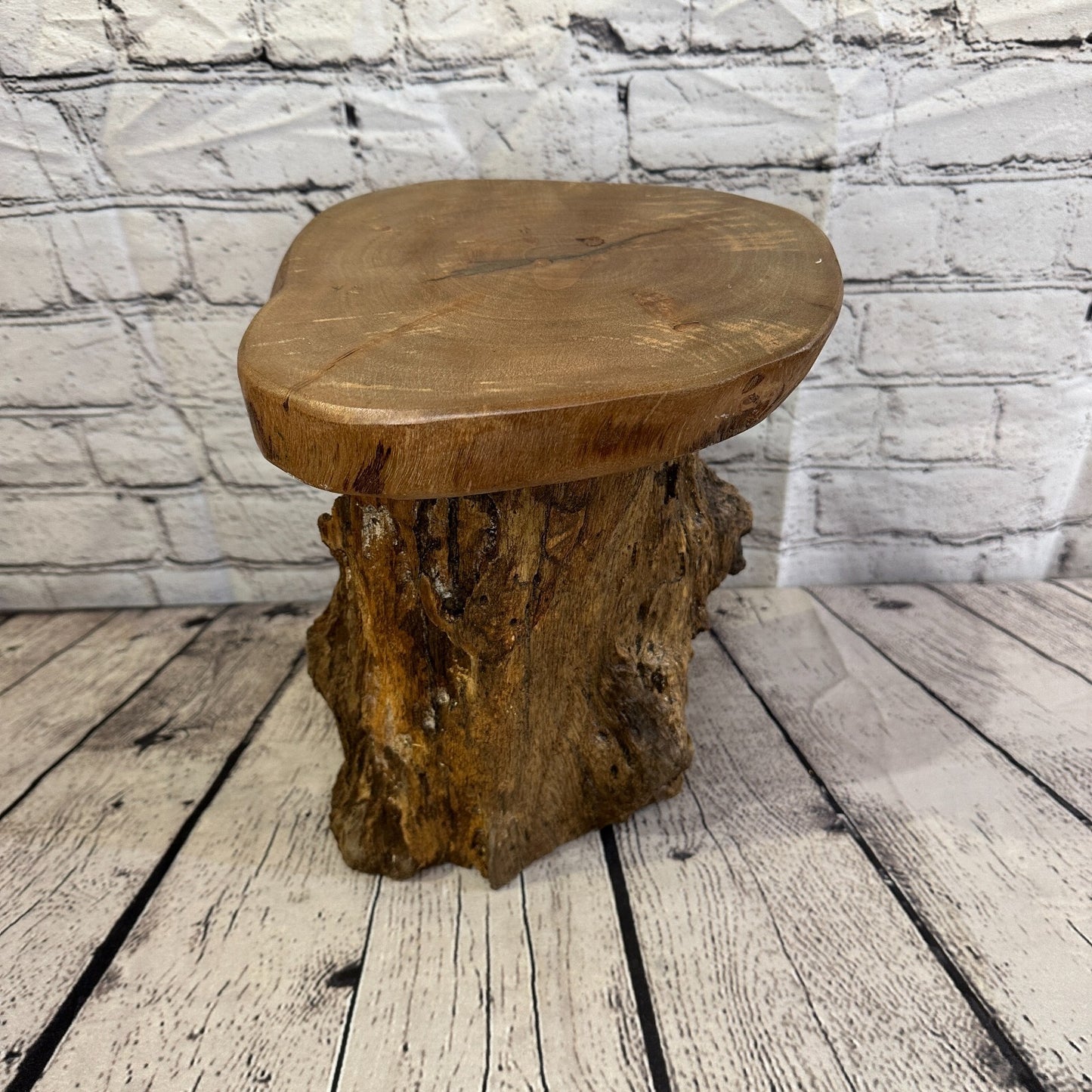 27cm x 20cm Teak Root Wood Mushroom Coffee Table Side Table Home Furniture No 2