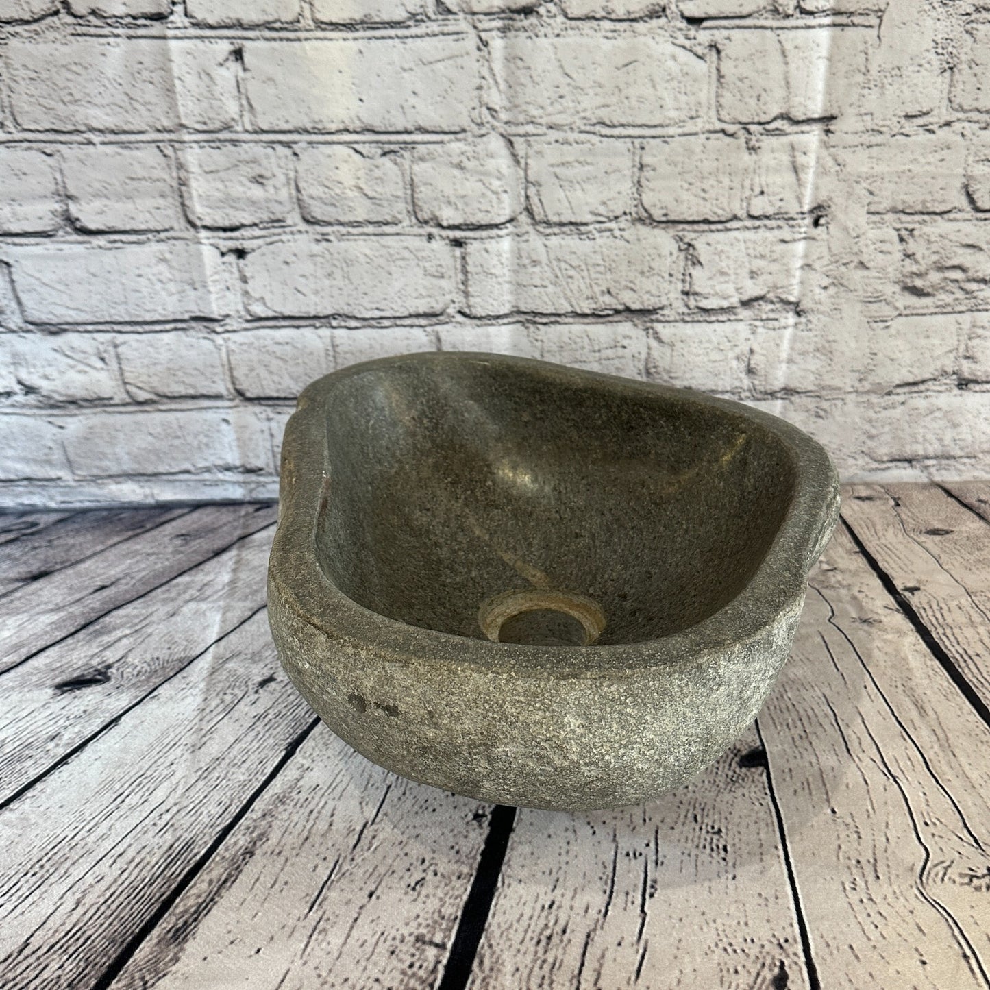32cm x 27cm River Stone Sink Basin Bowl Natural for Bathroom Washroom Oval No 4
