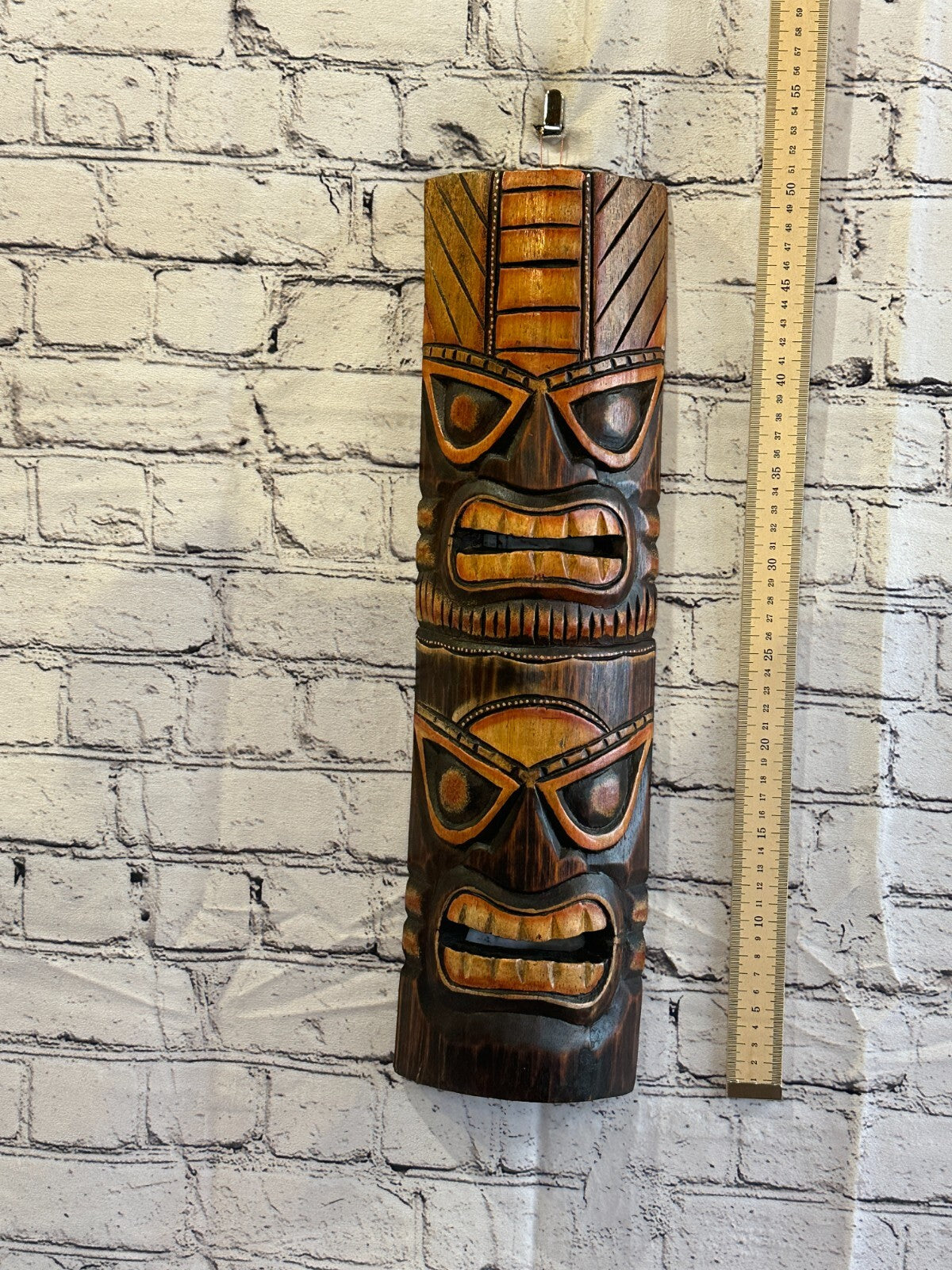 50cm Tiki Bar Mask Sign Decoration Wall Hanging Mask Wood Carving Design 1