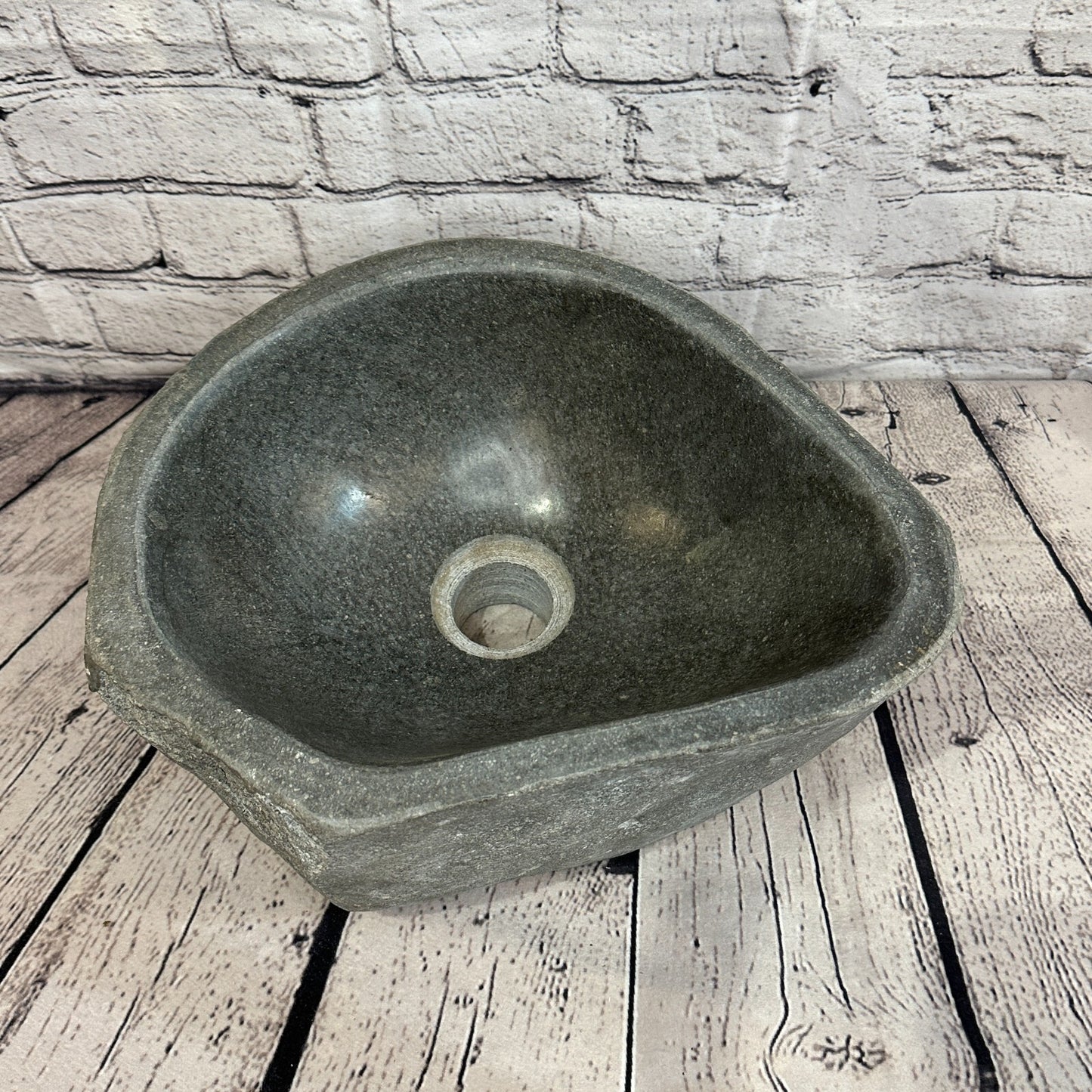 32cm x 27cm River Stone Sink Basin Bowl Natural for Bathroom Washroom Oval No 34