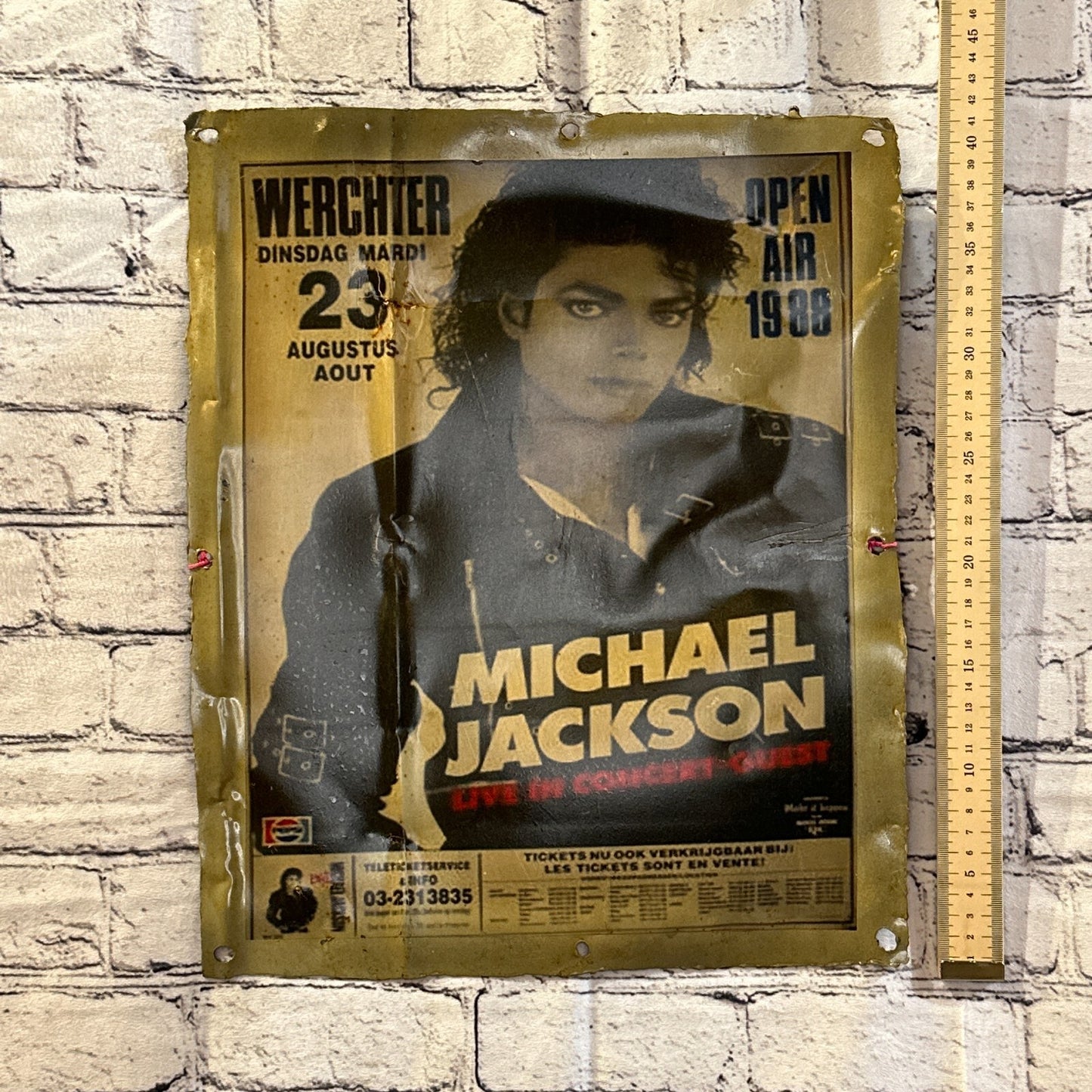 Michael Jackson Pepsi 1988 Advert Wall Plaque 42cm x 36cm Vintage Retro Tin Sign