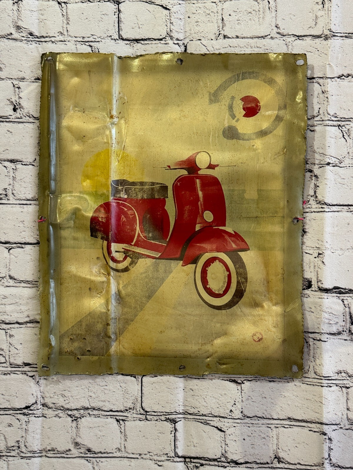 Scooter Moped Poster Advert Wall Plaque 42cm x 36cm Vintage Retro Tin Sign