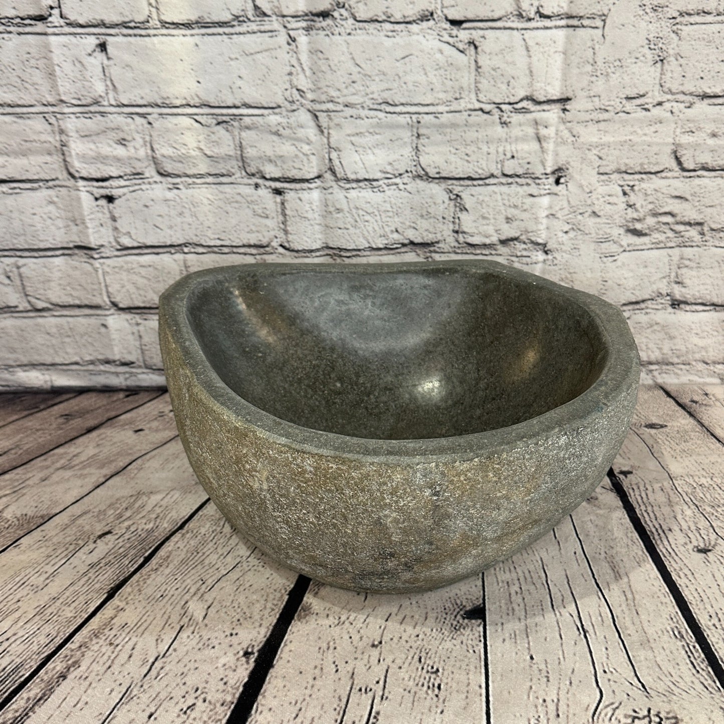 32cm x 27cm River Stone Sink Basin Bowl Natural for Bathroom Washroom Oval No 34