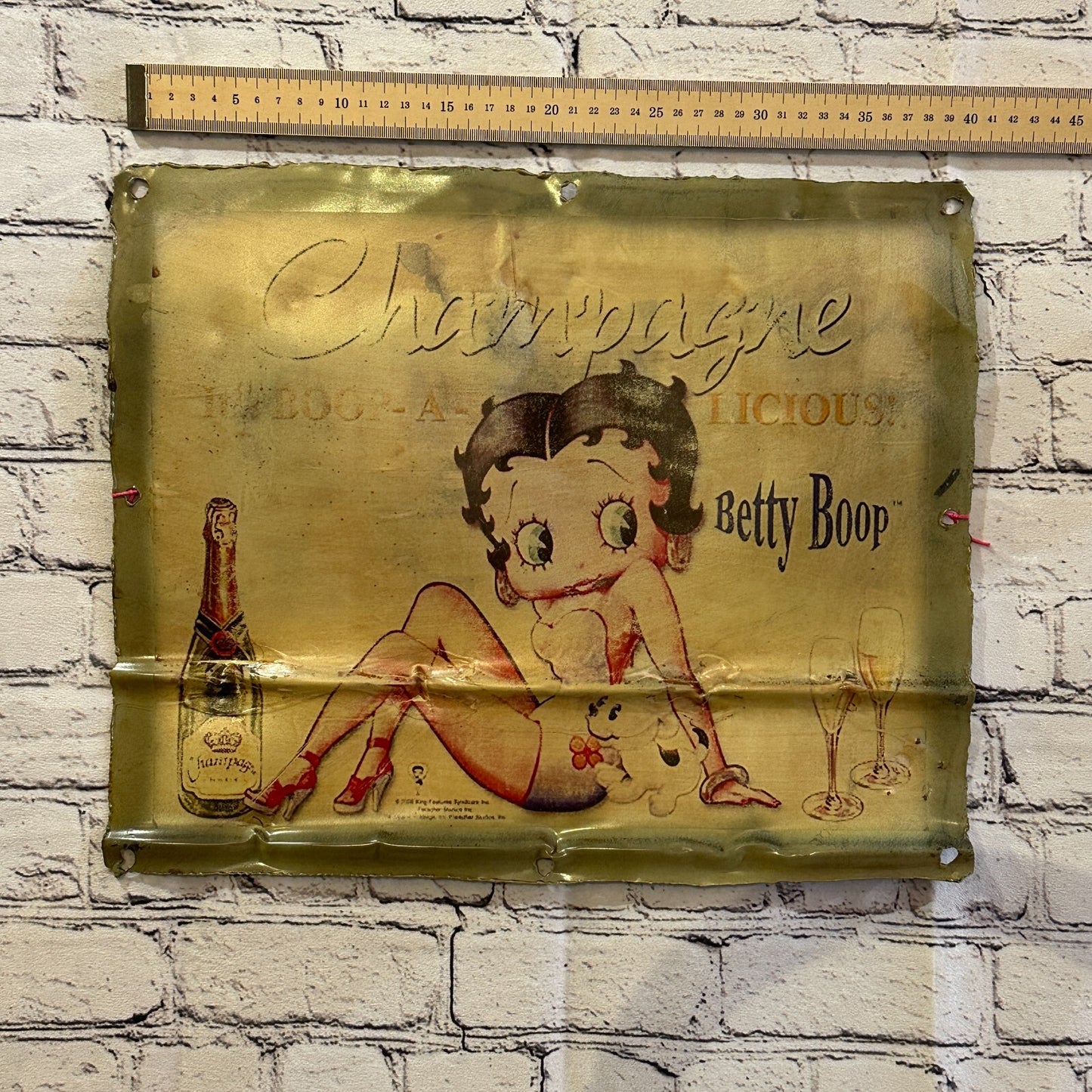 Betty Boop Drink Poster Advert Wall Plaque 42cm x 36cm Vintage Retro Tin Sign