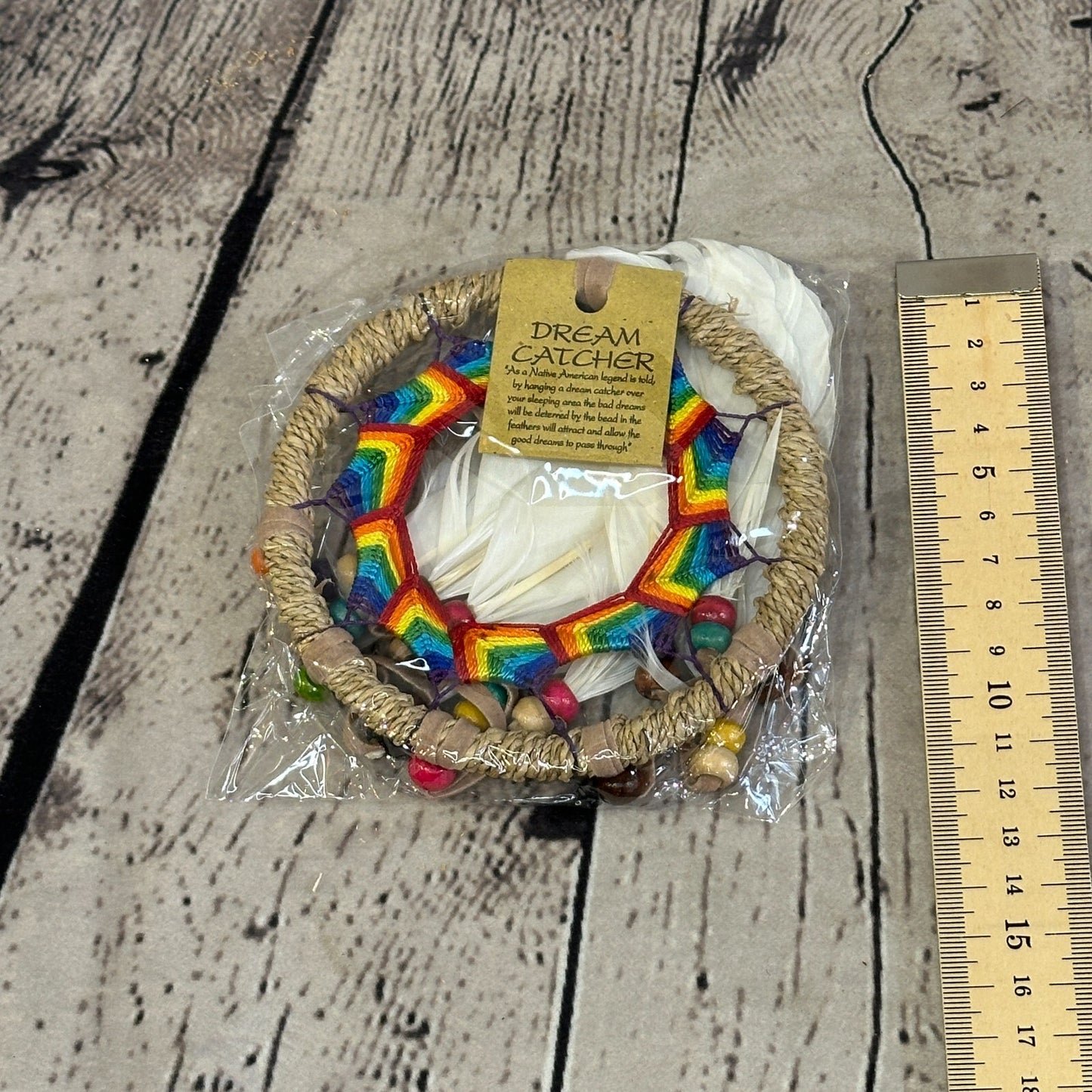 Wove Rainbow Tassel 12cm x 12cm Dream Catcher Dreamcatcher Wall Hanging Ornament