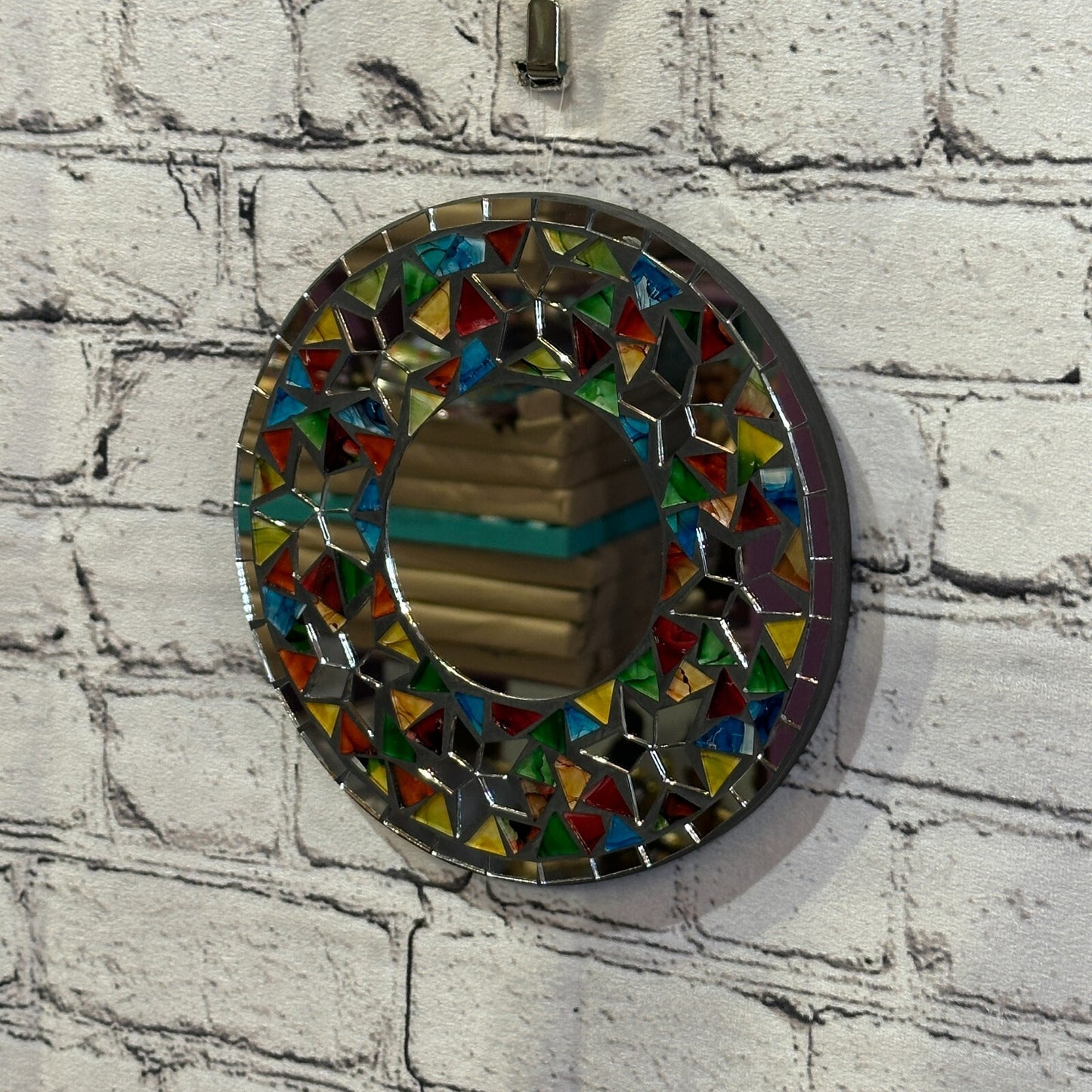 Rainbow Star Mosaic Tile Wall Mirror 20cm x 20cm 8 Inches Handmade New