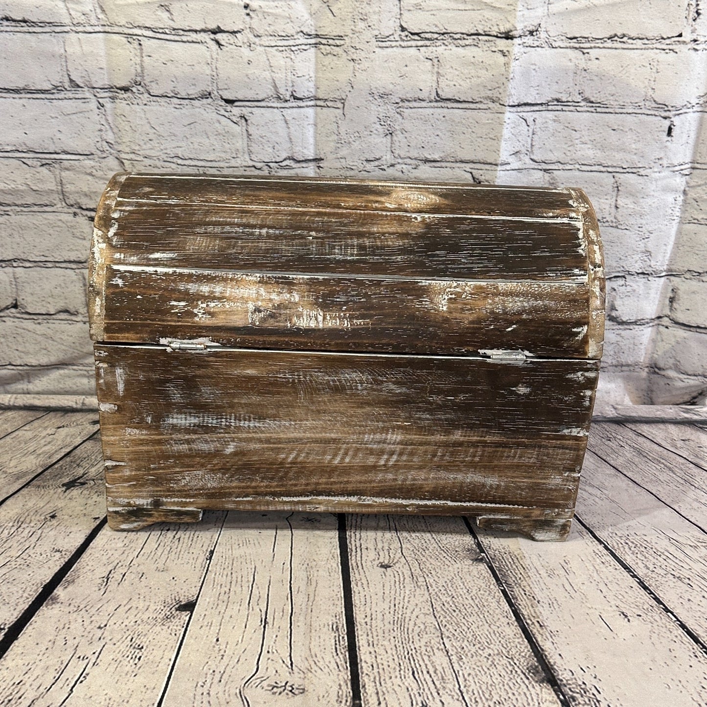 40cm x 28cm x 22cm Brown Home Wood Box Wooden Chest Storage Craft Handles Lid