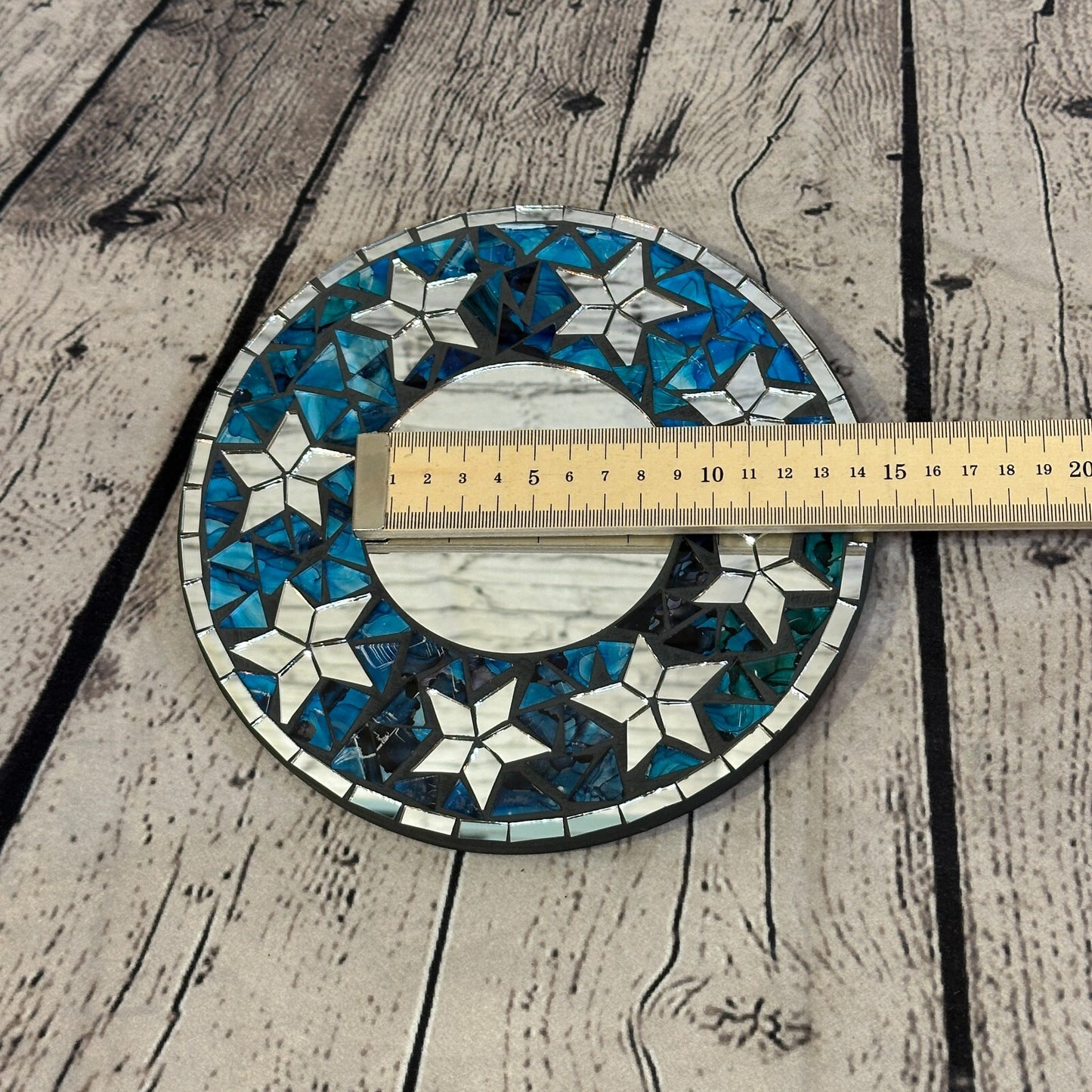 Blue Star Mosaic Tile Wall Mirror 20cm x 20cm 8 Inches Handmade New