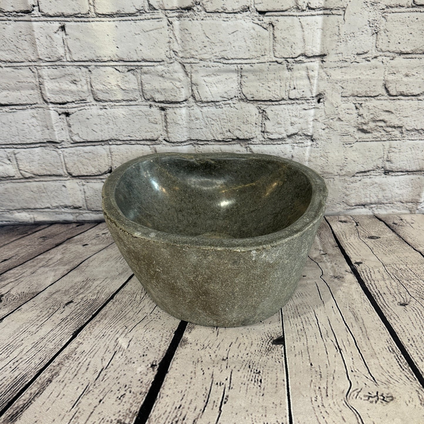 27cm x 24cm River Stone Sink Basin Bowl Natural for Bathroom Washroom Oval No 21