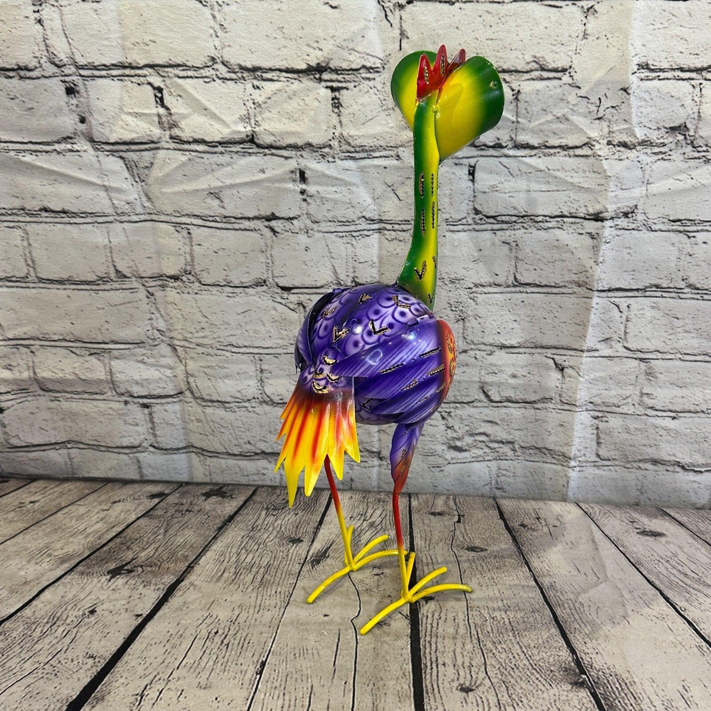 40cm x 20cm Purple Colour Emu Ostrich Cartoon Ornament Painted Statue Holder