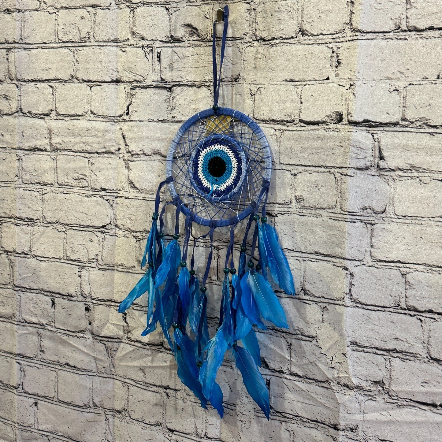Turkish Evil Eye 15cm x 15cm Dream Catcher Dreamcatcher Wall Ornament Handmade