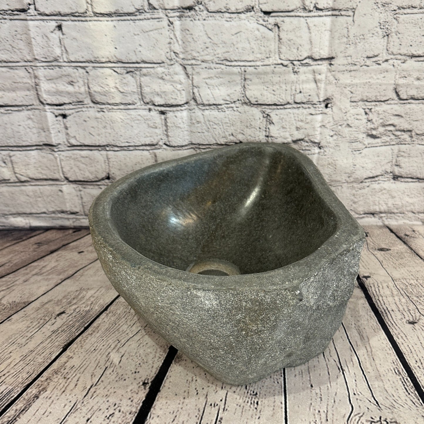 32cm x 27cm River Stone Sink Basin Bowl Natural for Bathroom Washroom Oval No 34