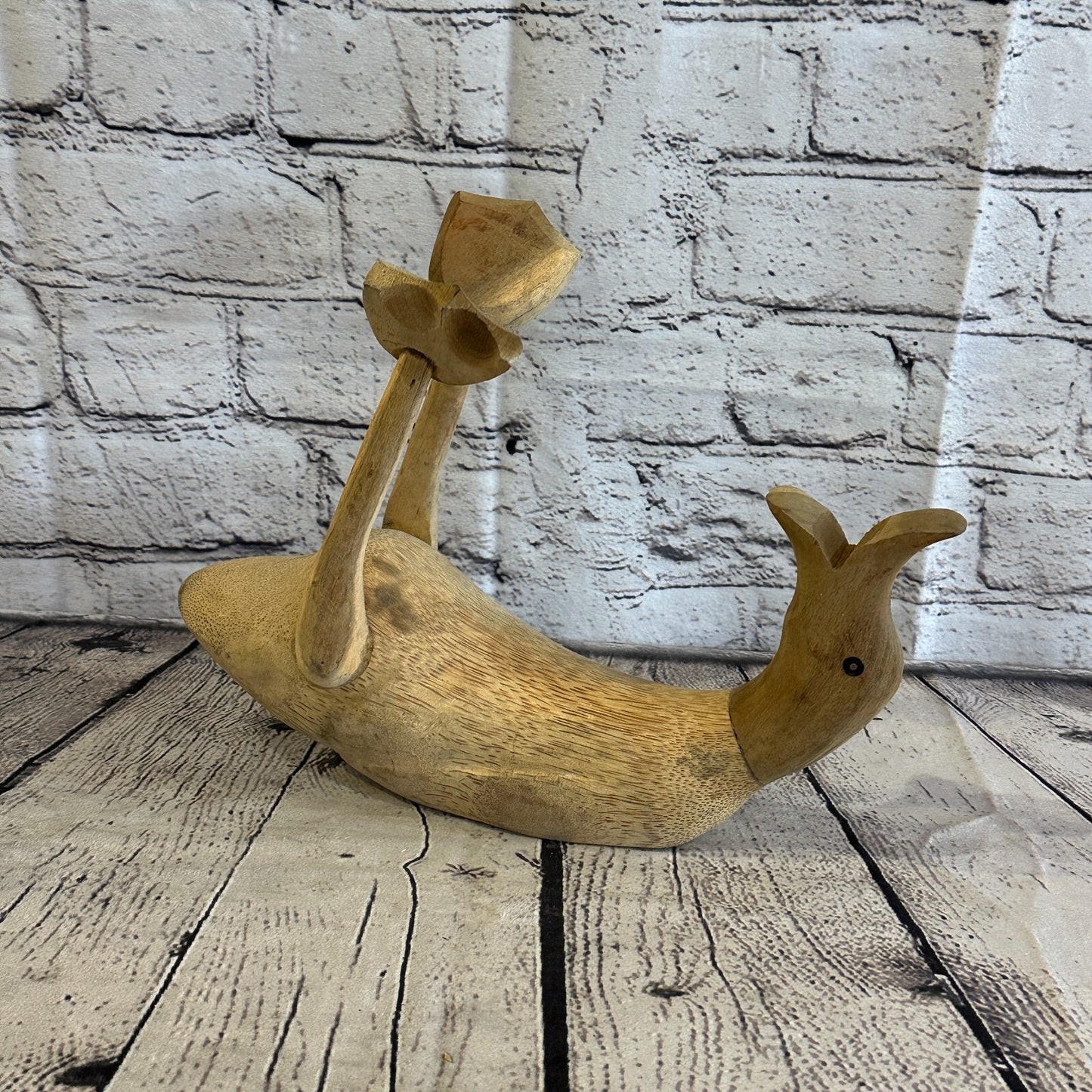 25cm x 20cm Wooden Drunk Duck Wine Bottle Holder Vintage Rustic Funny Gift