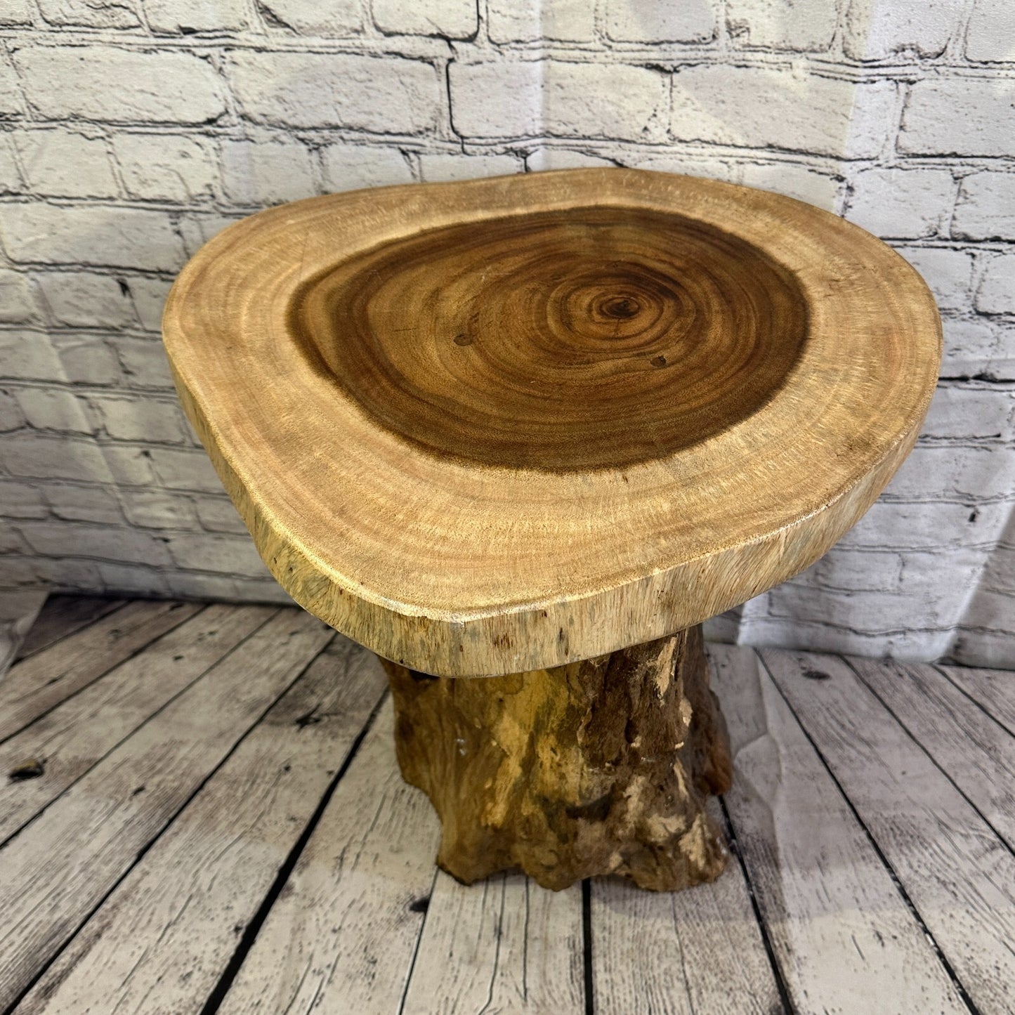 48cm x 40cm Teak Root Wood Mushroom Coffee Table Side Table Home Furniture No 1